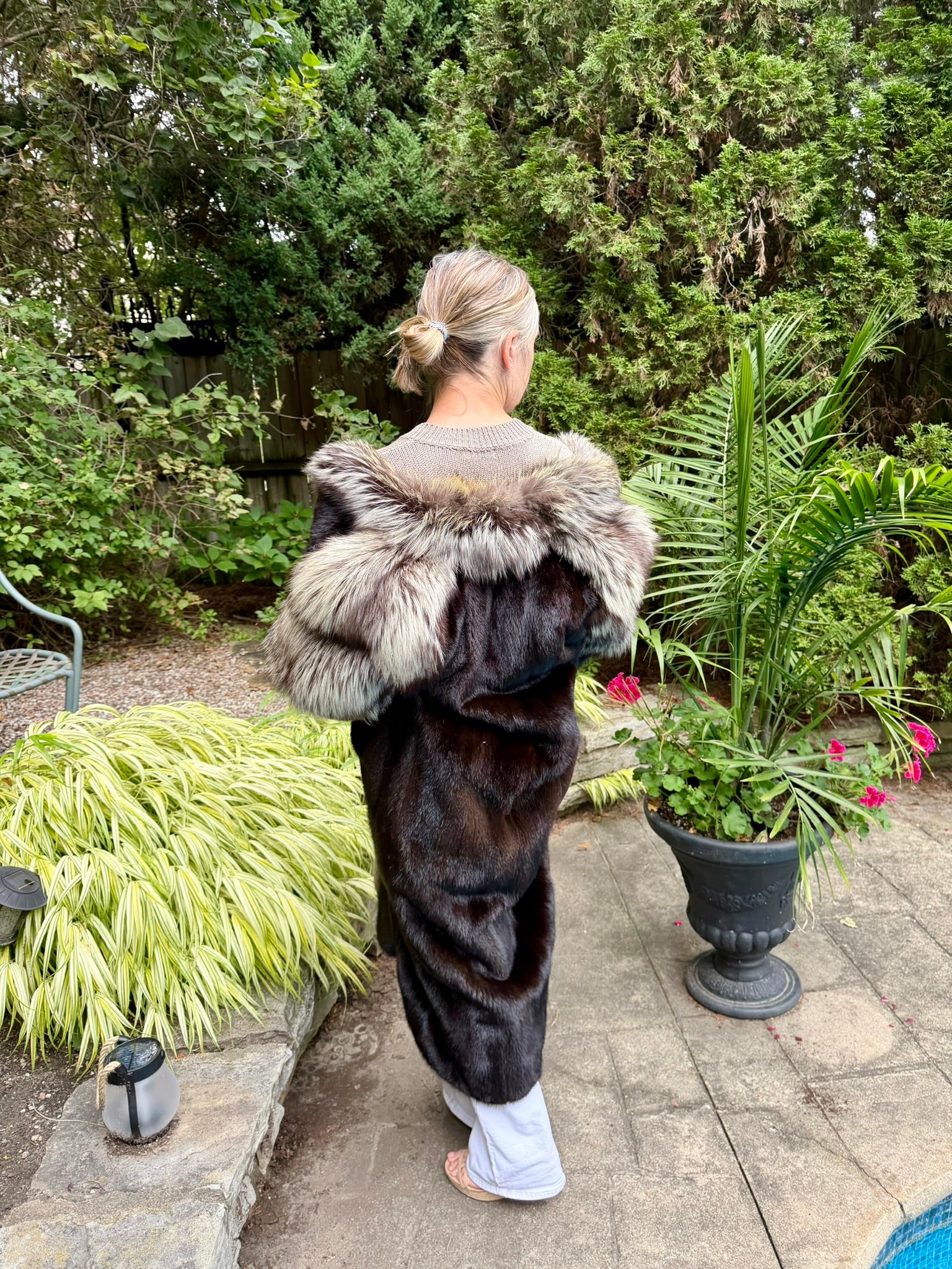 Silver Fox & Mink Opera Coat