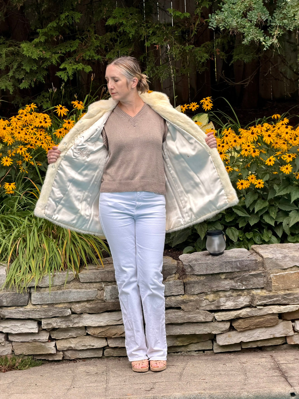 White Mink Short Coat