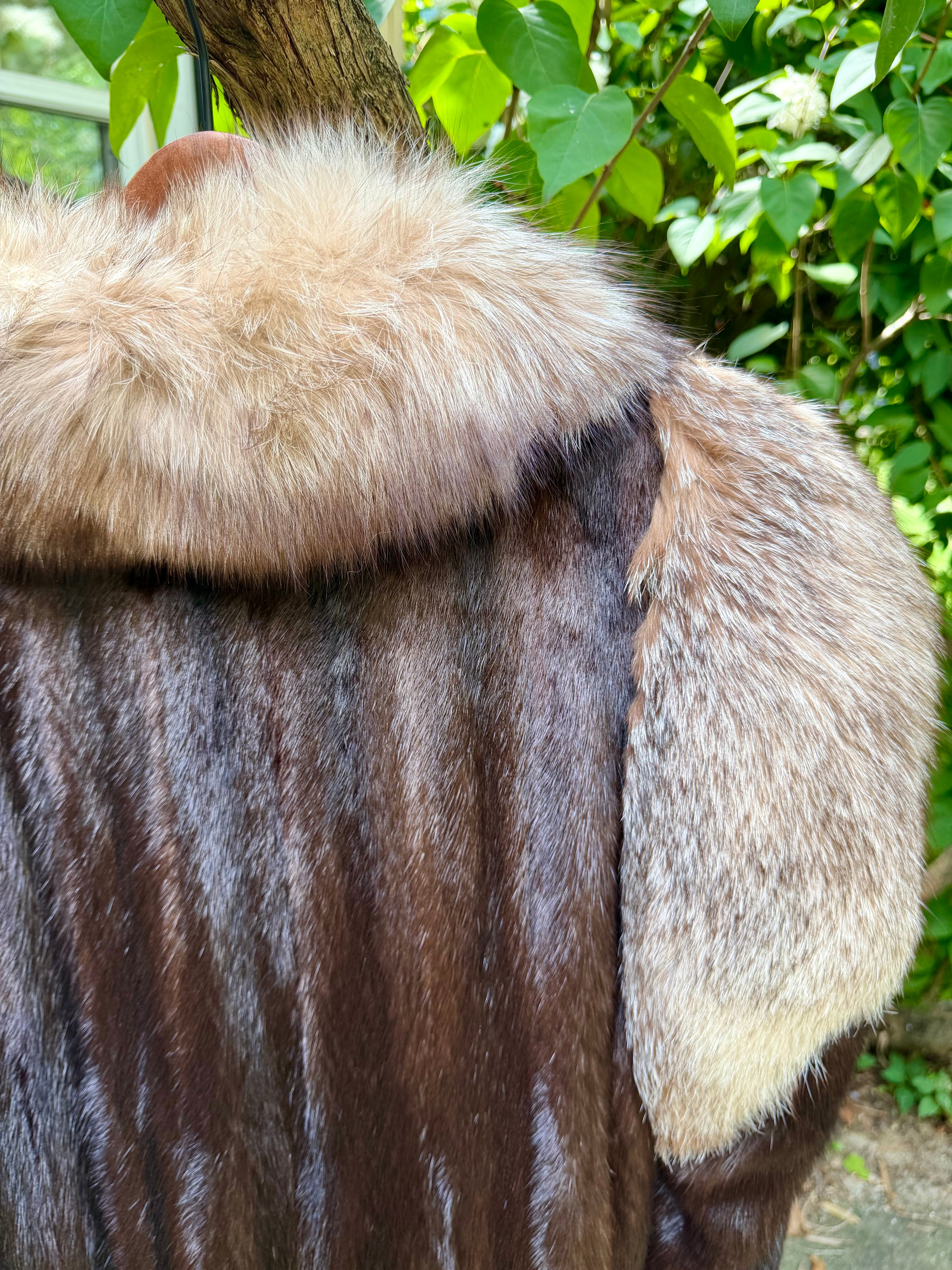 Ranch Mink with Silver Fox Epaulettes