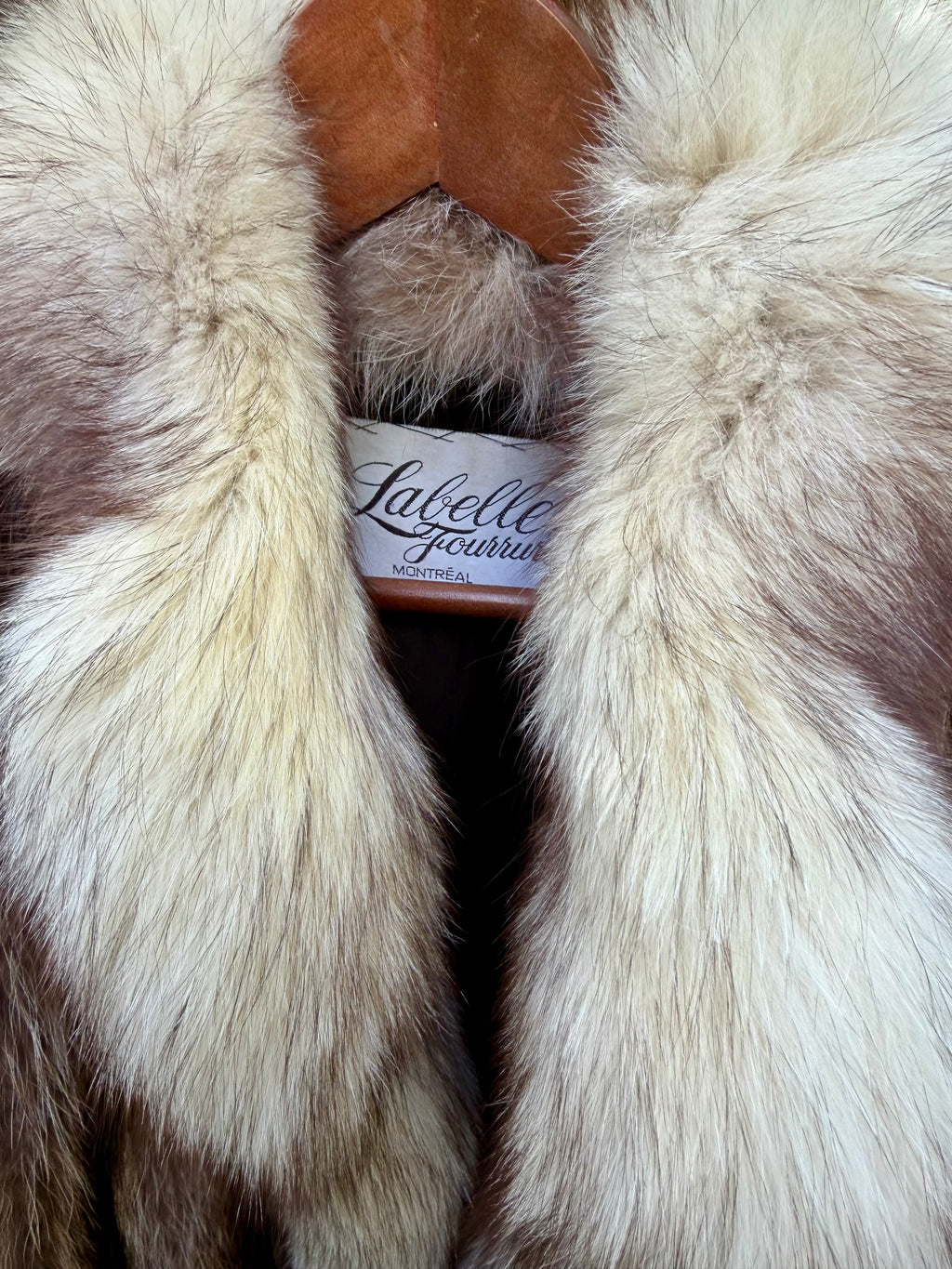 American Raccoon & Silvery Cream Fox Coat
