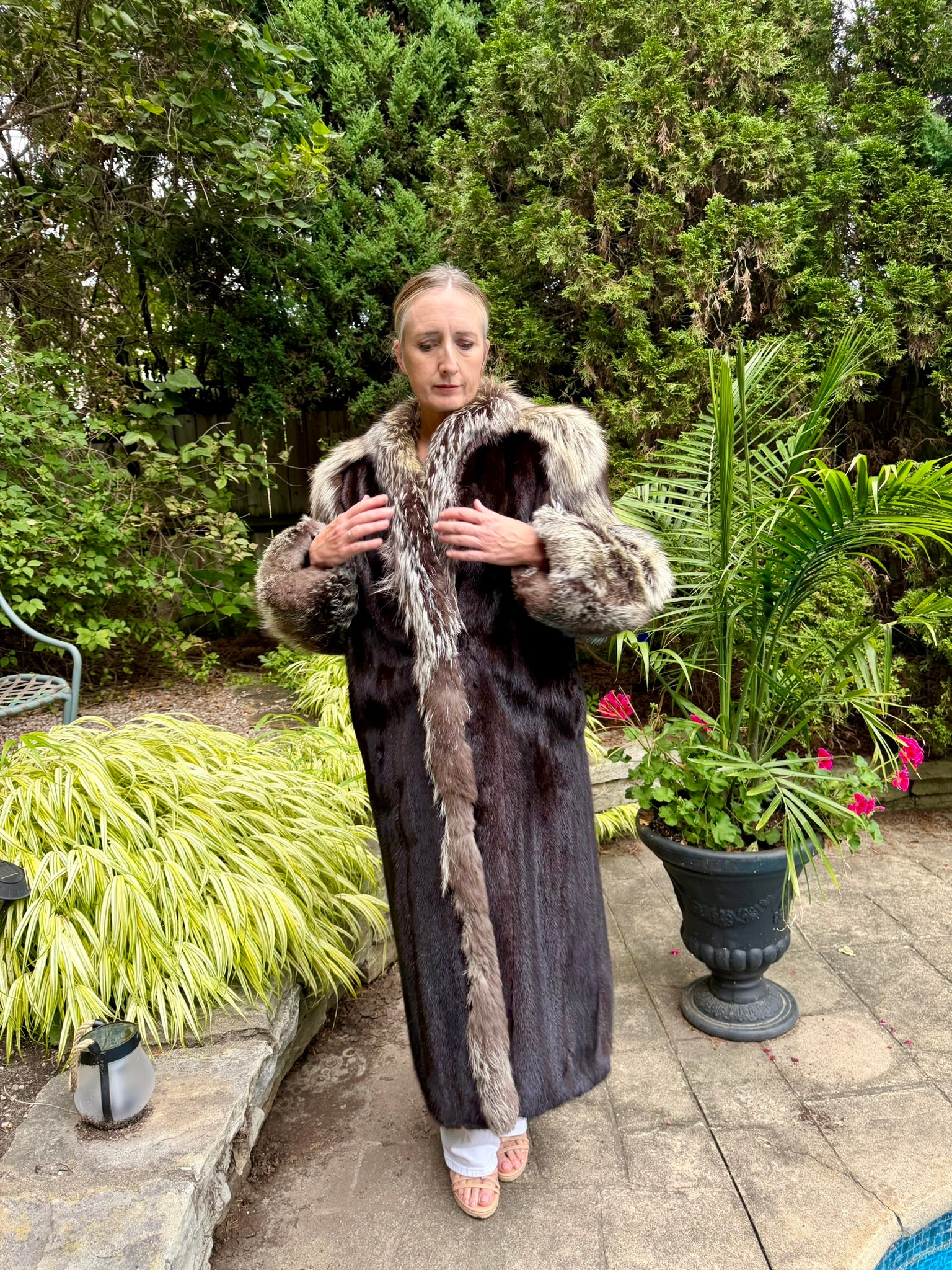 Silver Fox & Mink Opera Coat