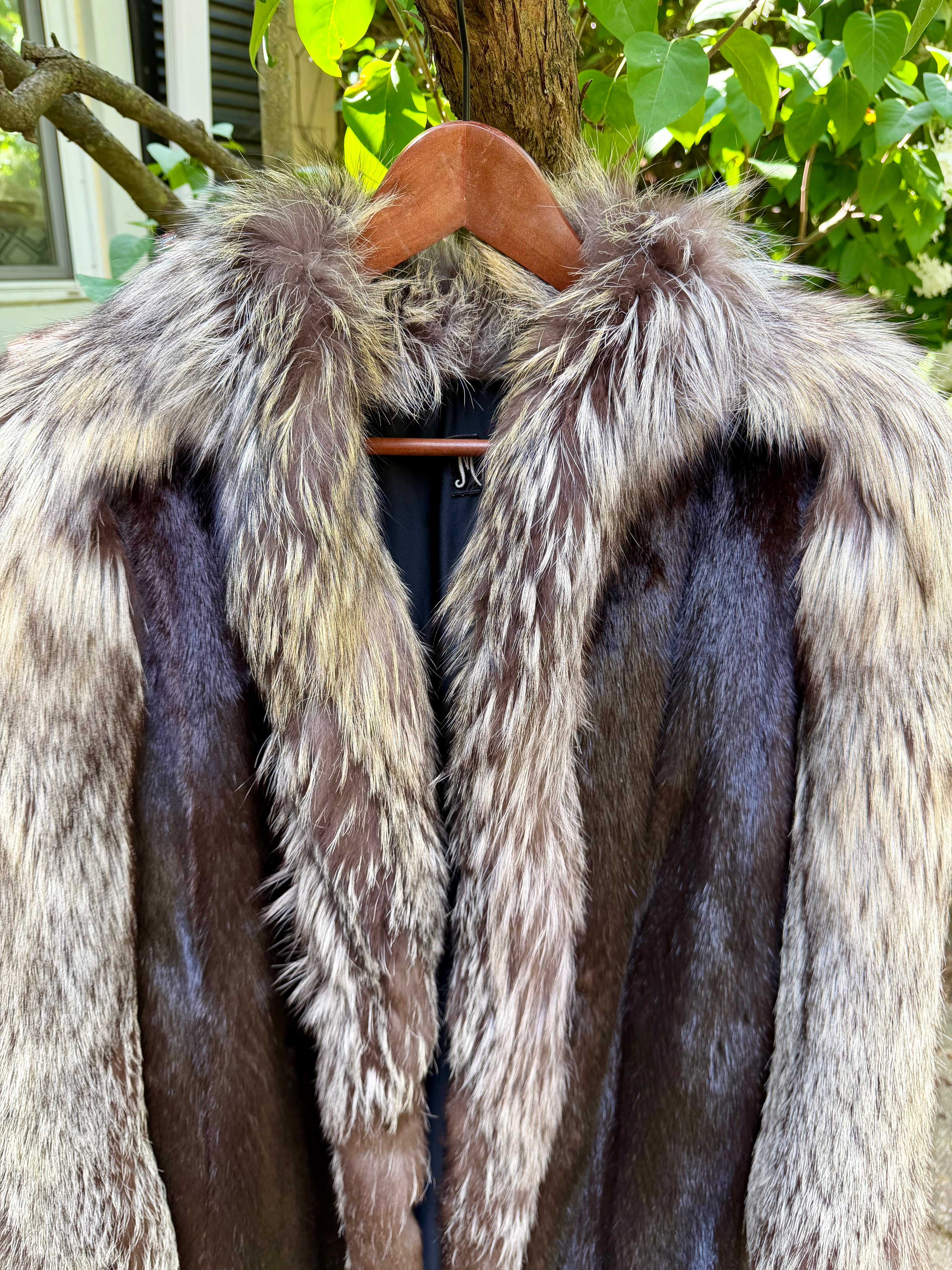 Silver Fox & Mink Opera Coat