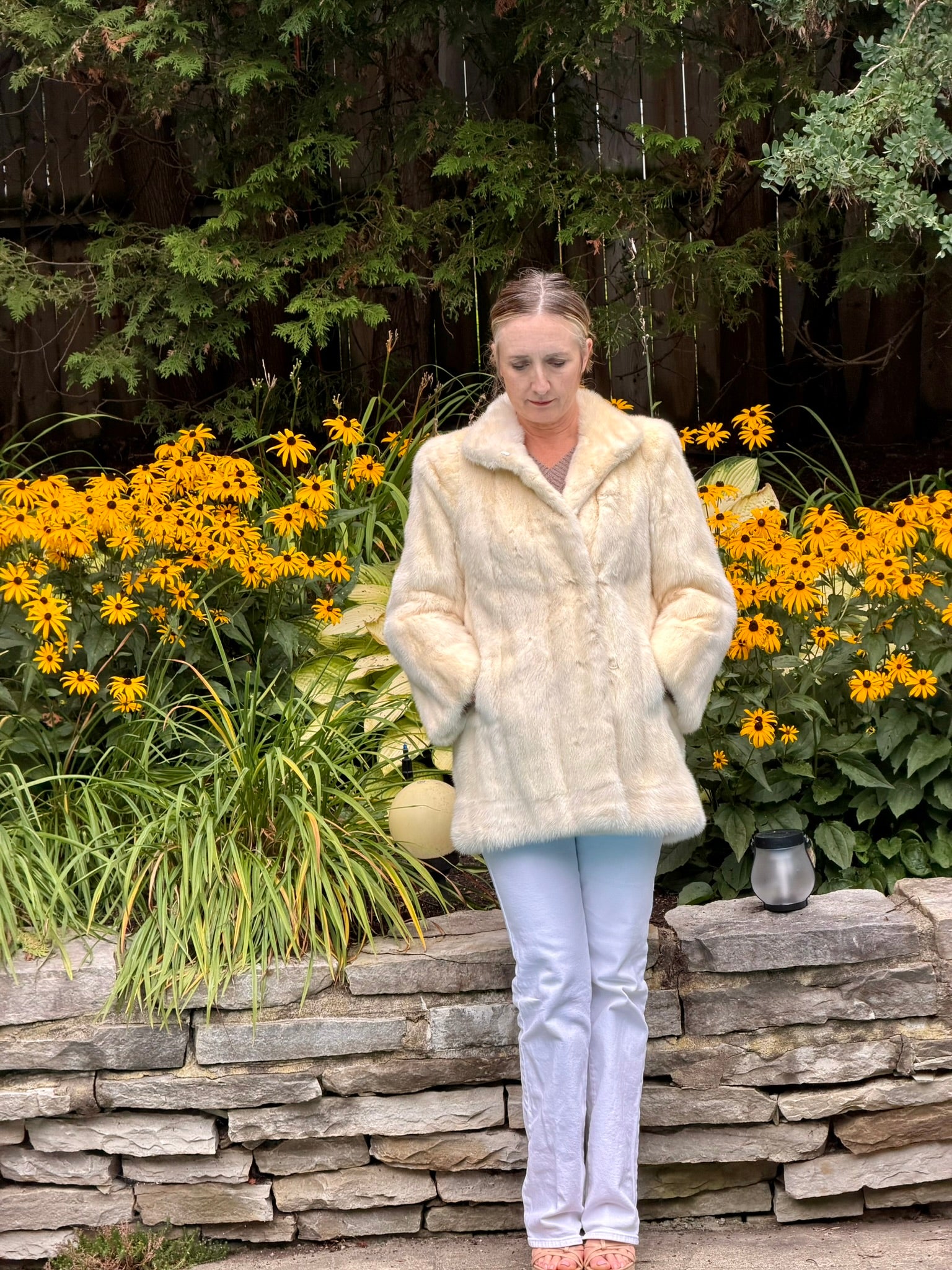 White Mink Short Coat