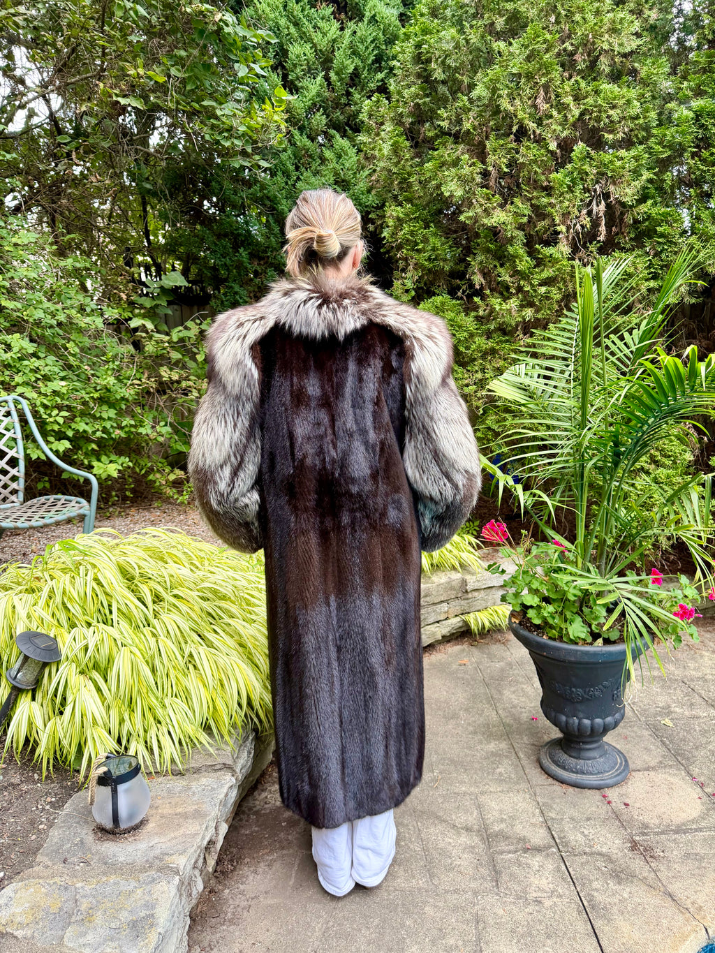 Silver Fox & Mink Opera Coat