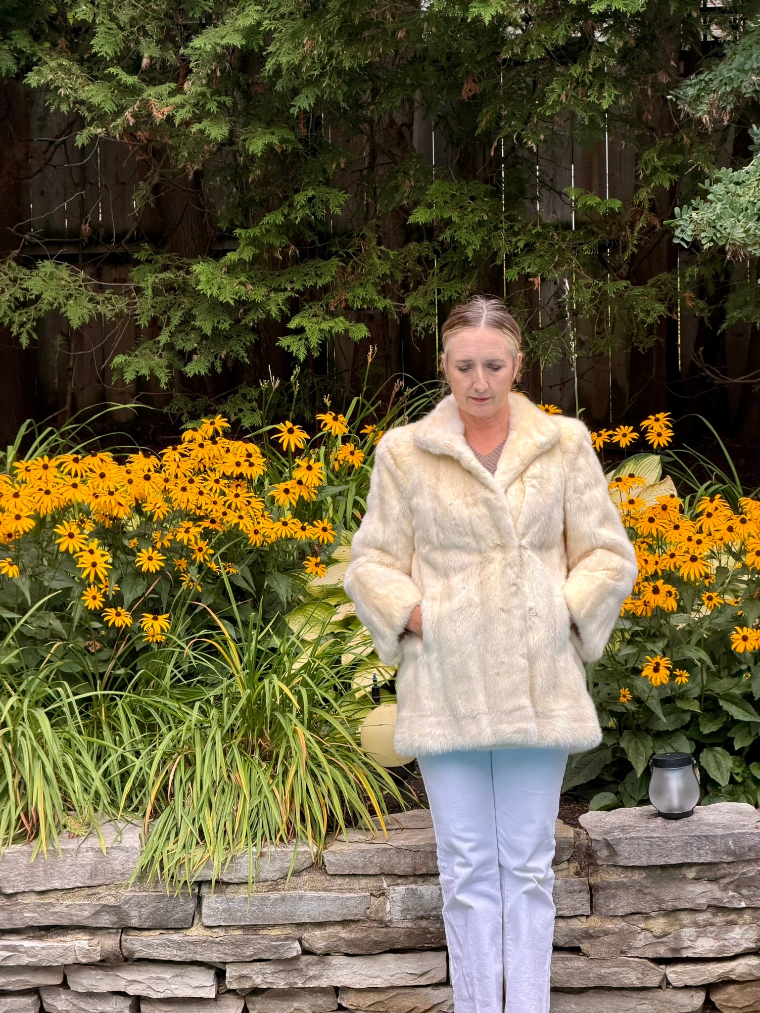 White Mink Short Coat