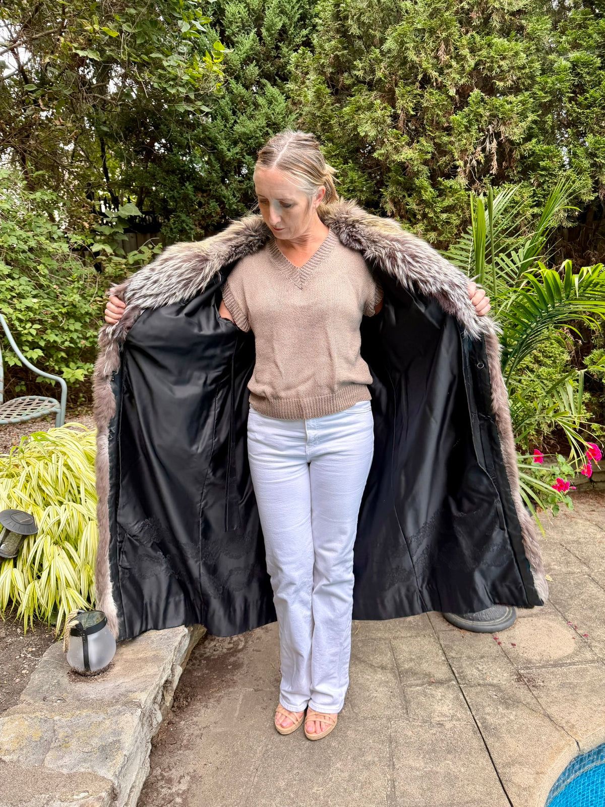 Silver Fox & Mink Opera Coat