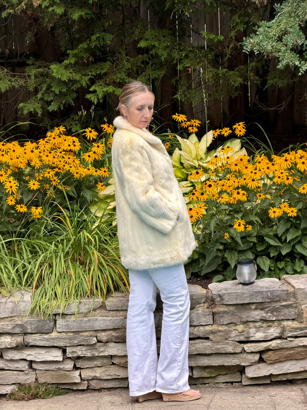 White Mink Short Coat