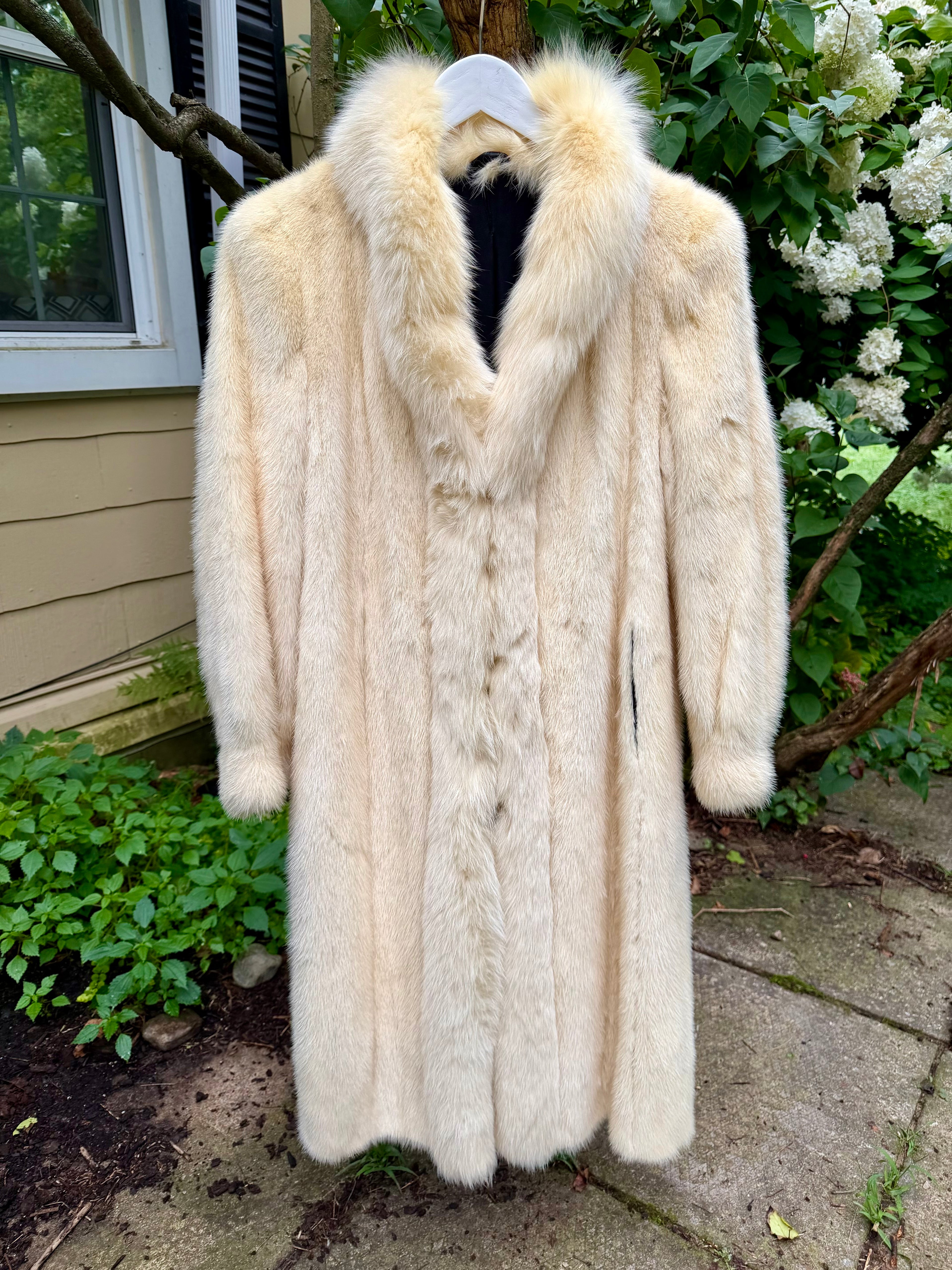 White Mink & Fox Fur Coat