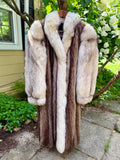"Chat Sauvage" Coat with White Fox Trim