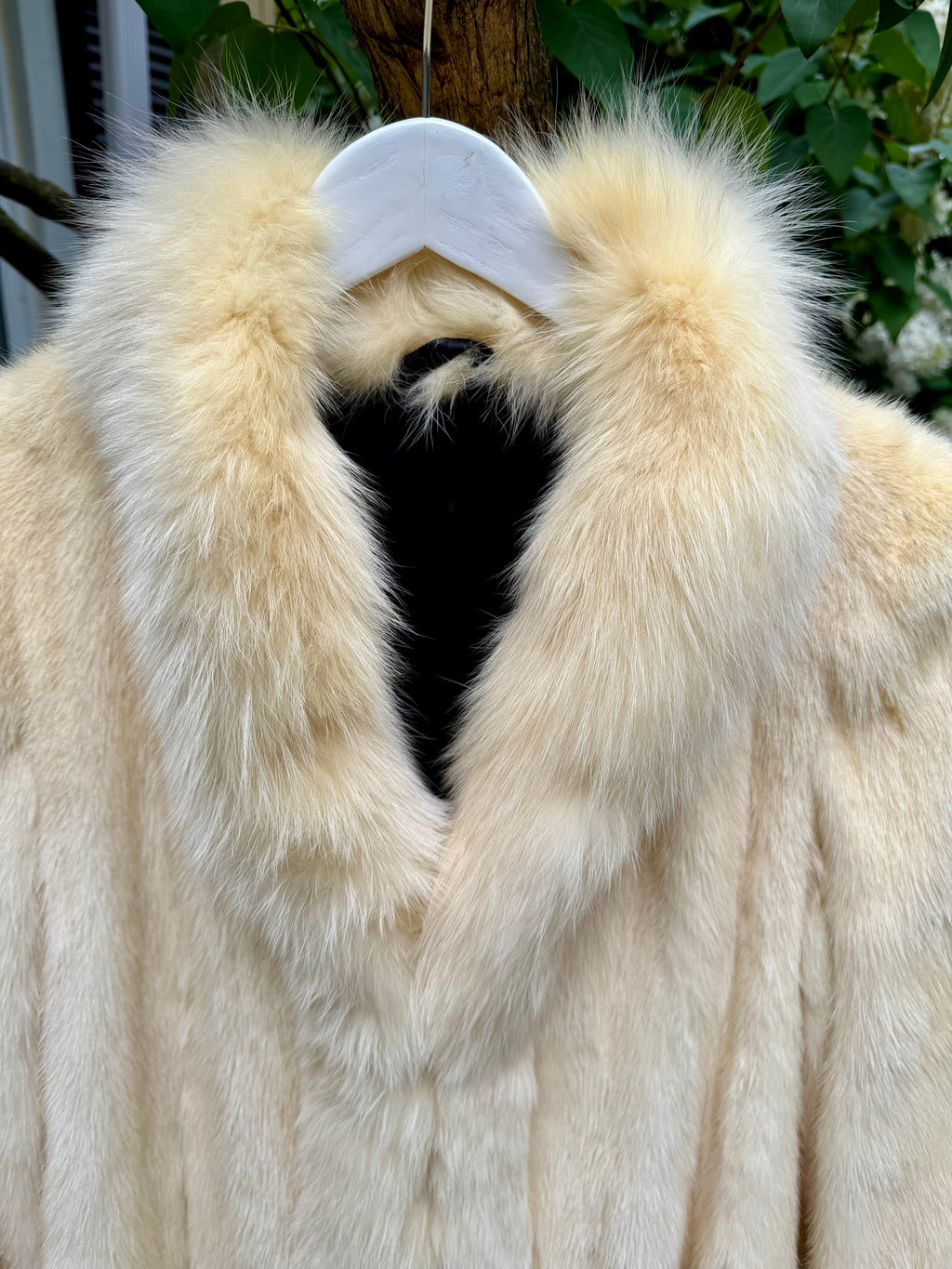 White Mink & Fox Fur Coat