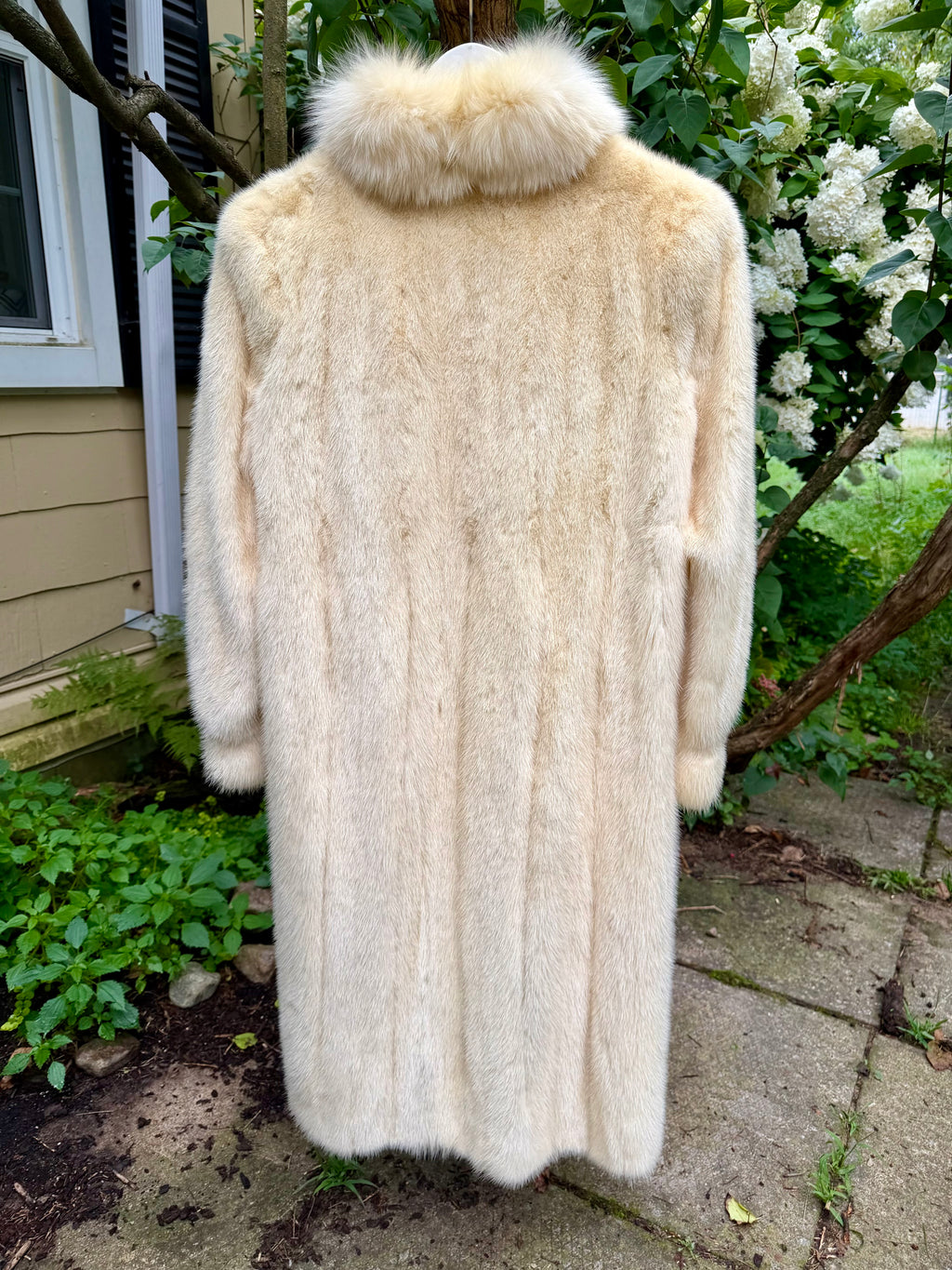 White Mink & Fox Fur Coat