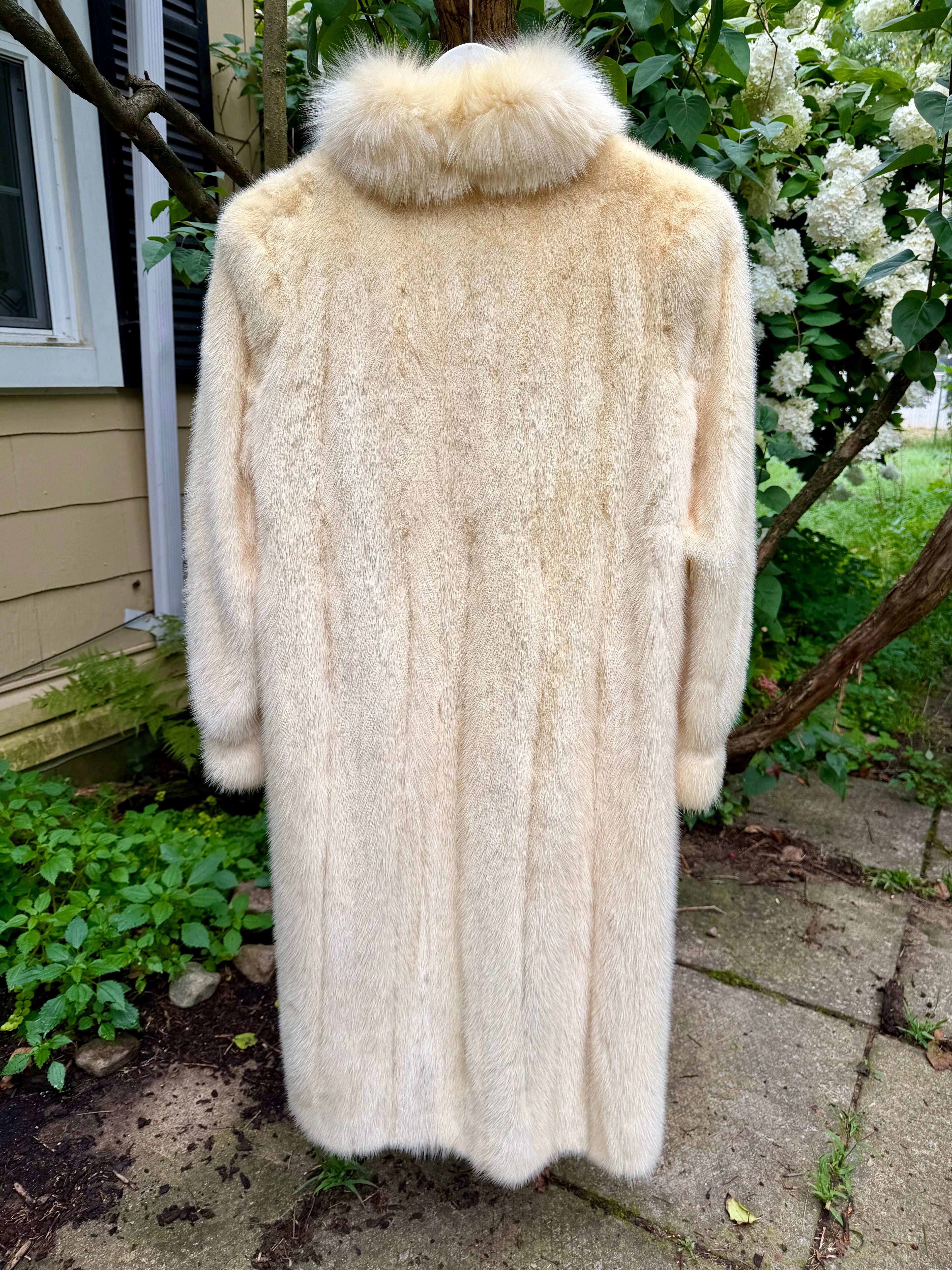 White Mink & Fox Fur Coat
