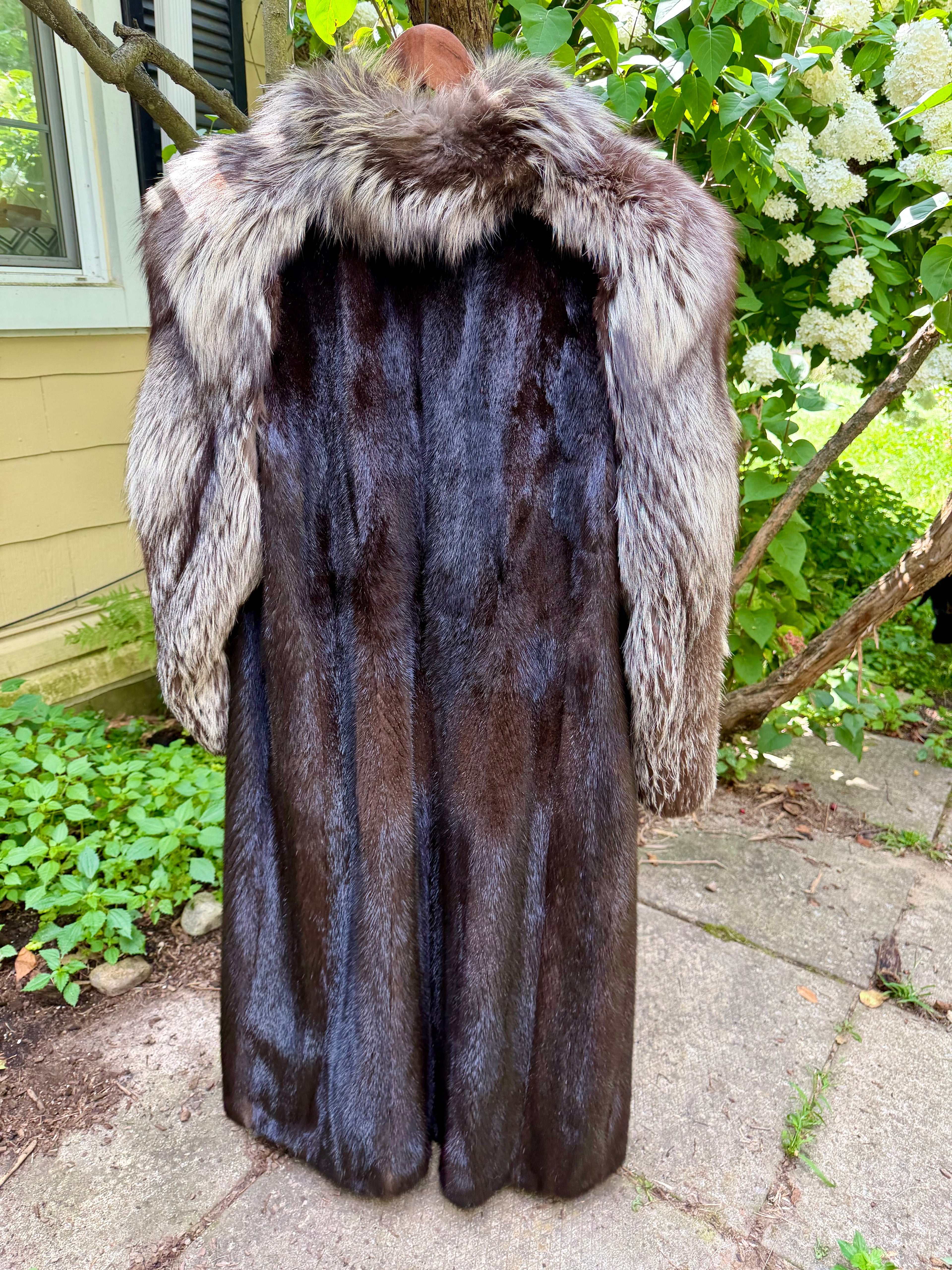 Silver Fox & Mink Opera Coat