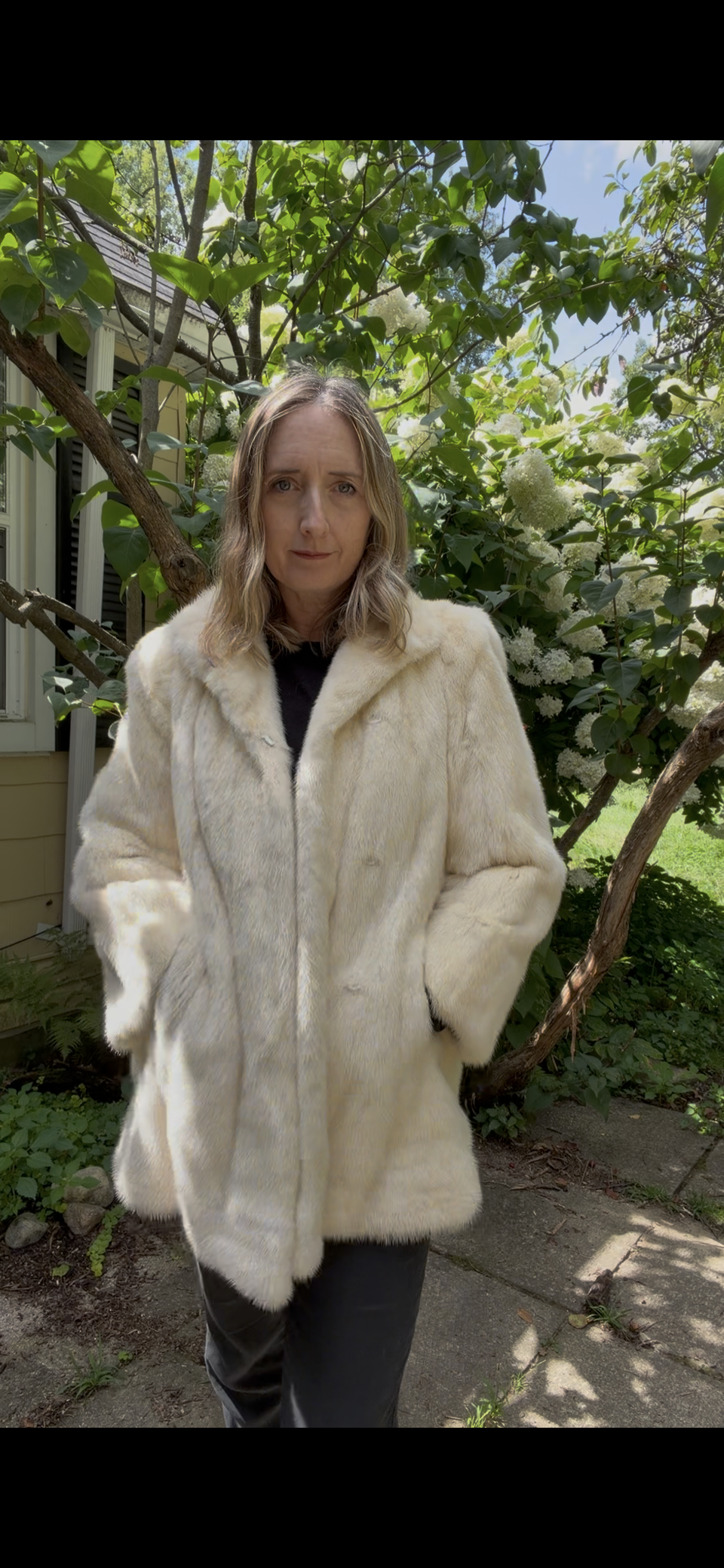 White Mink Short Coat