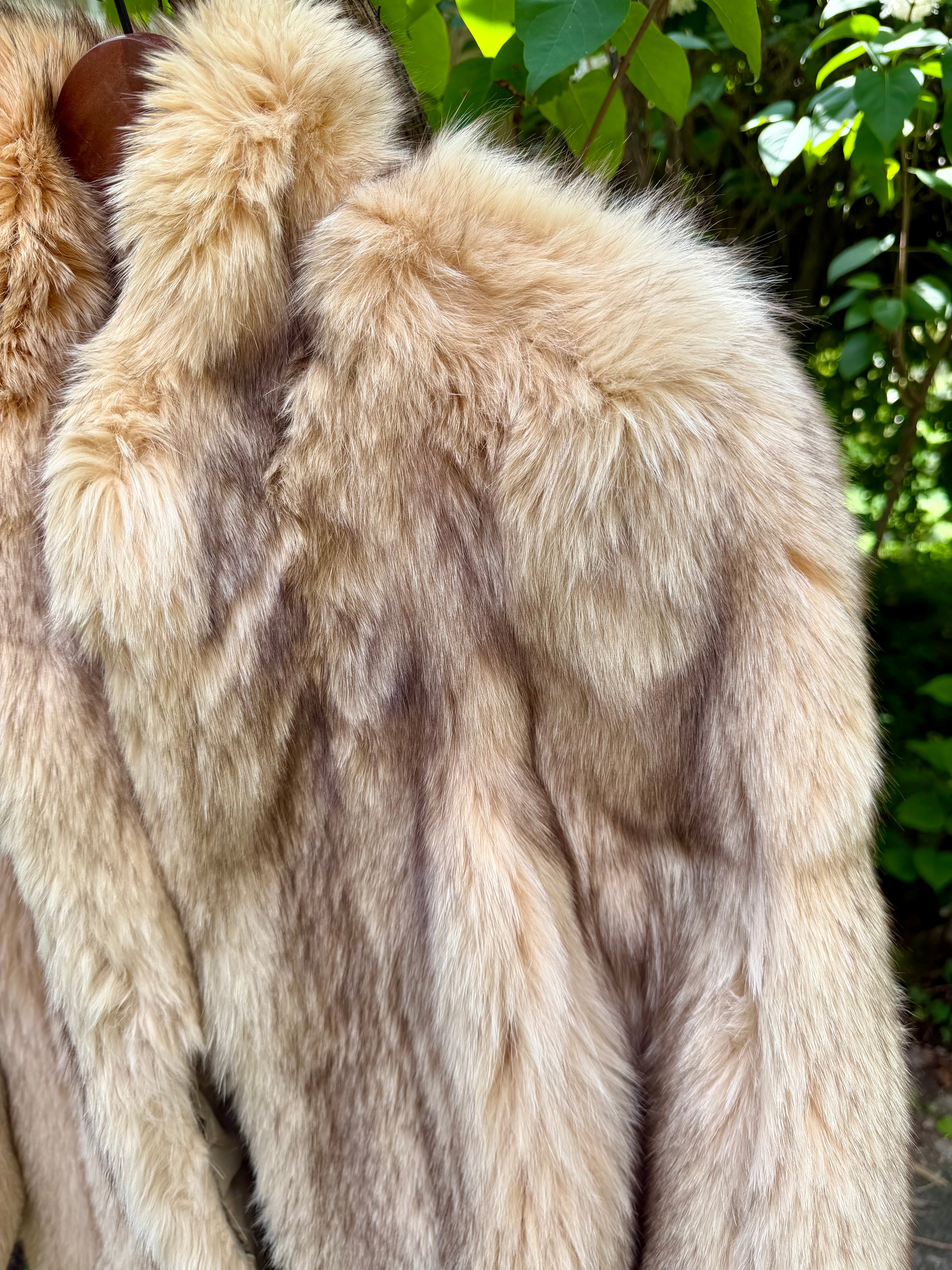 Apricot Fox Fur Jacket
