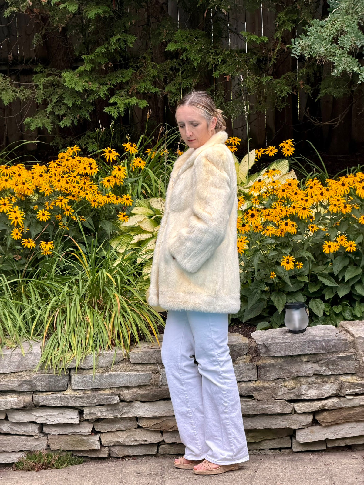 White Mink Short Coat
