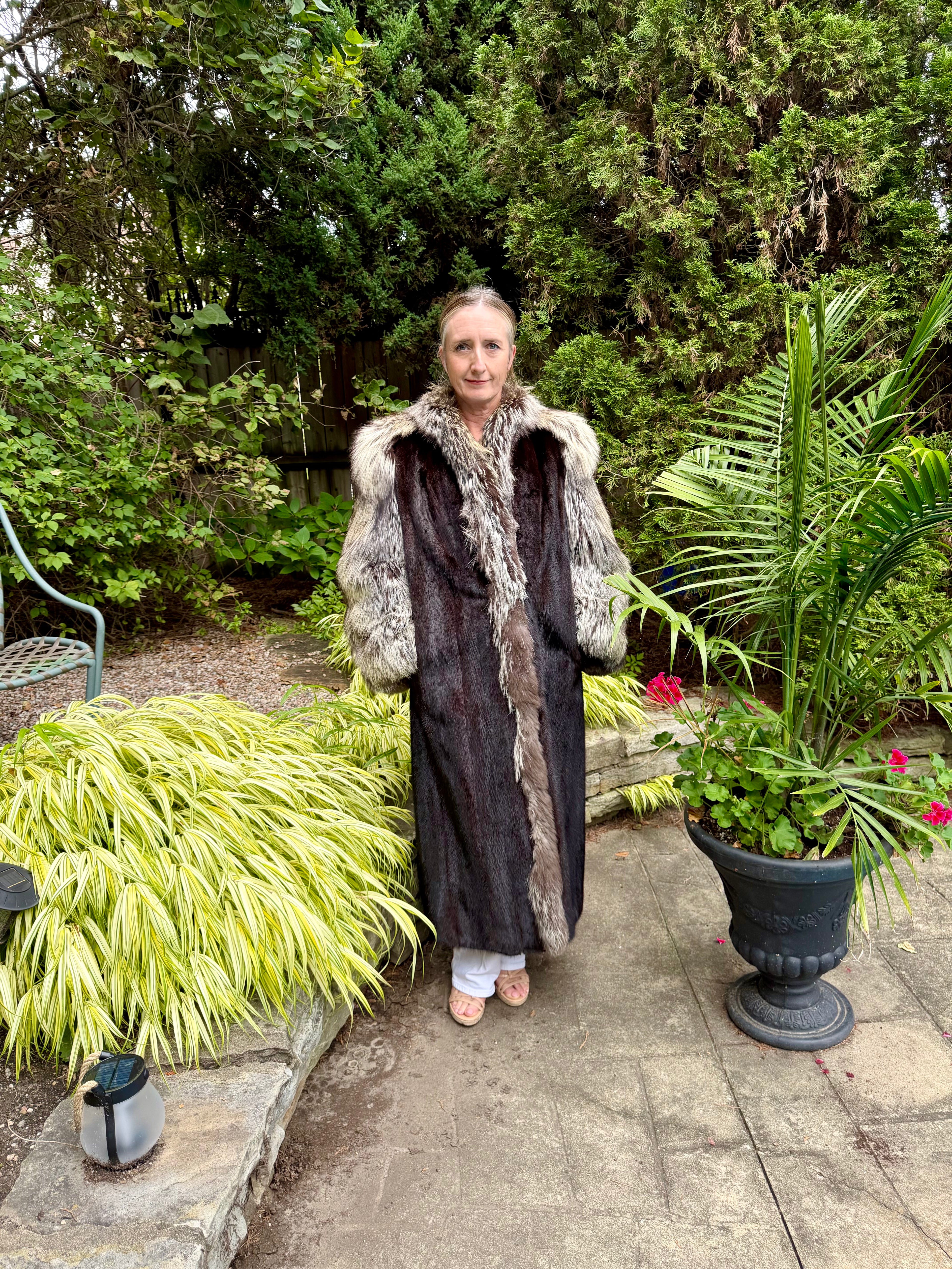 Silver Fox & Mink Opera Coat