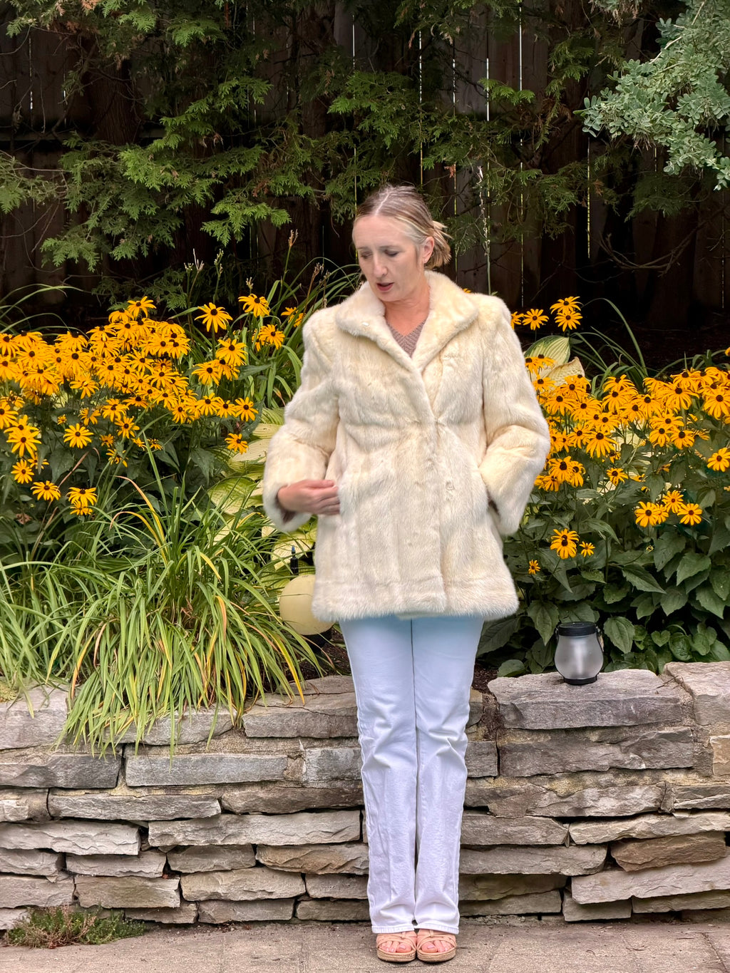 White Mink Short Coat