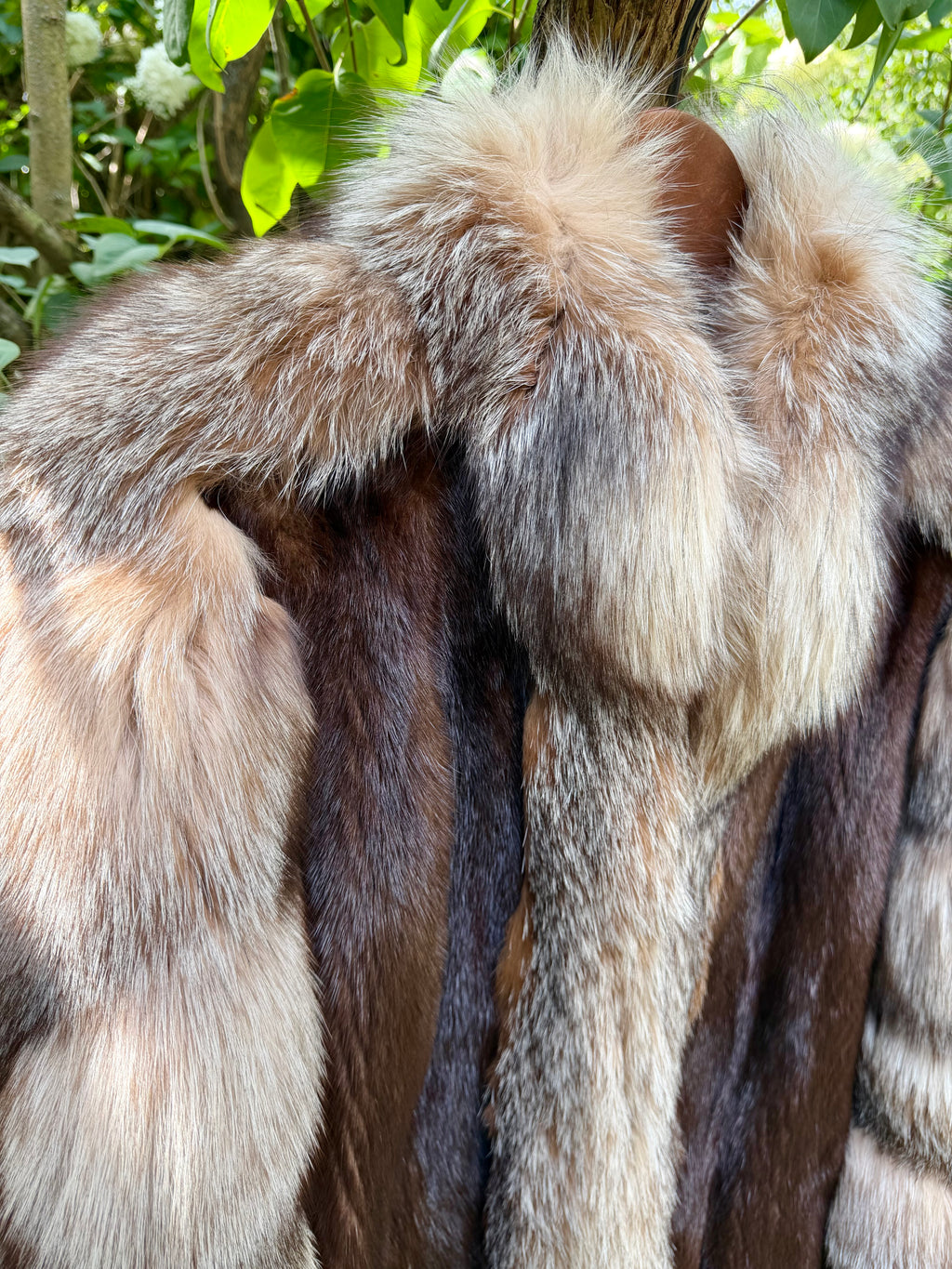 Brown Mink with Full Fox Sleeves