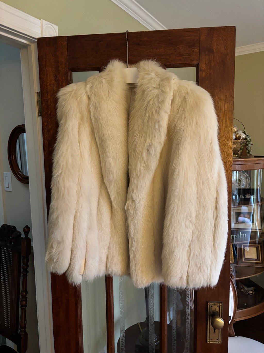 Vintage SAGA Ivory Fox Fur Jacket