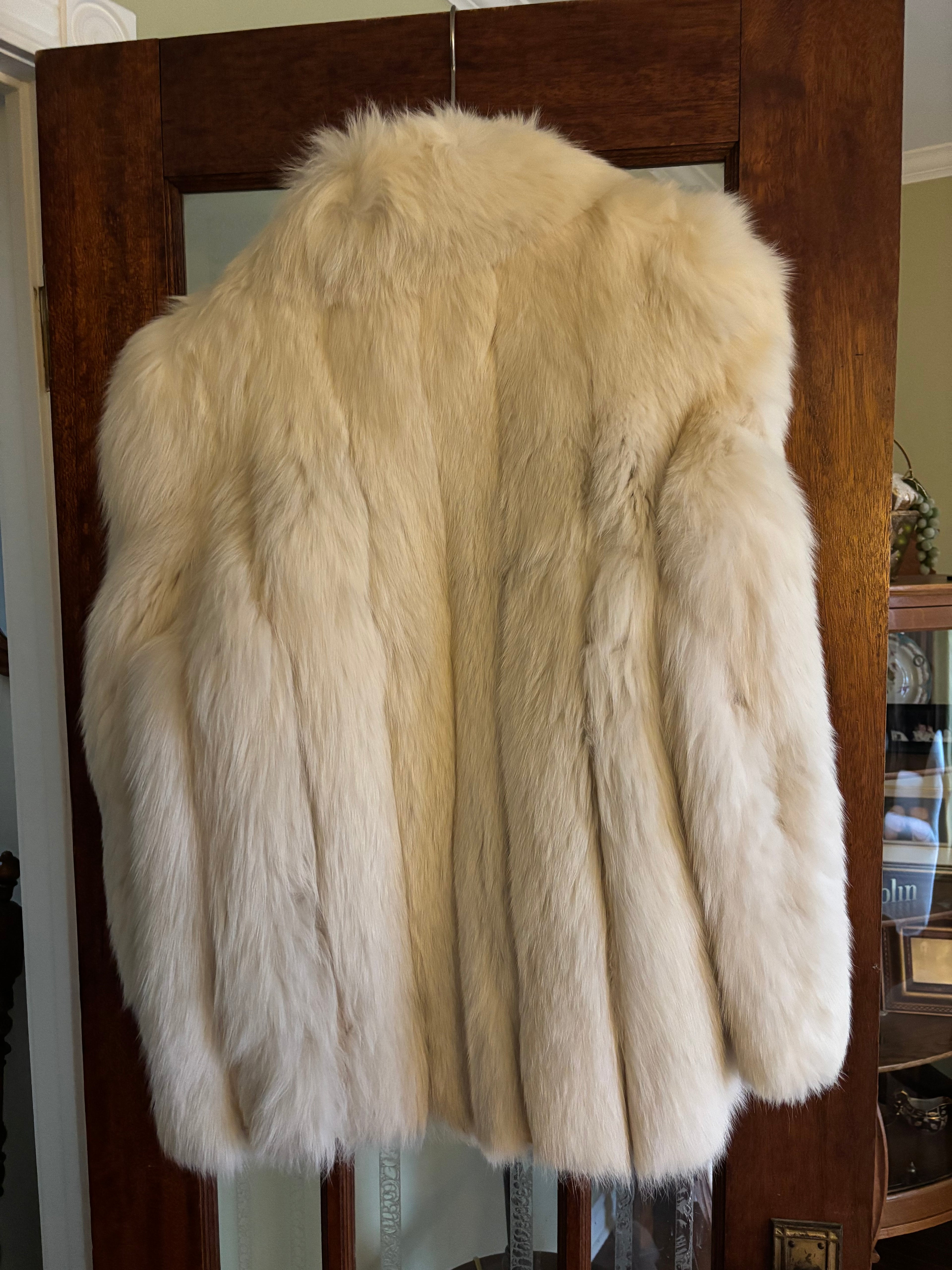 Vintage SAGA Ivory Fox Fur Jacket