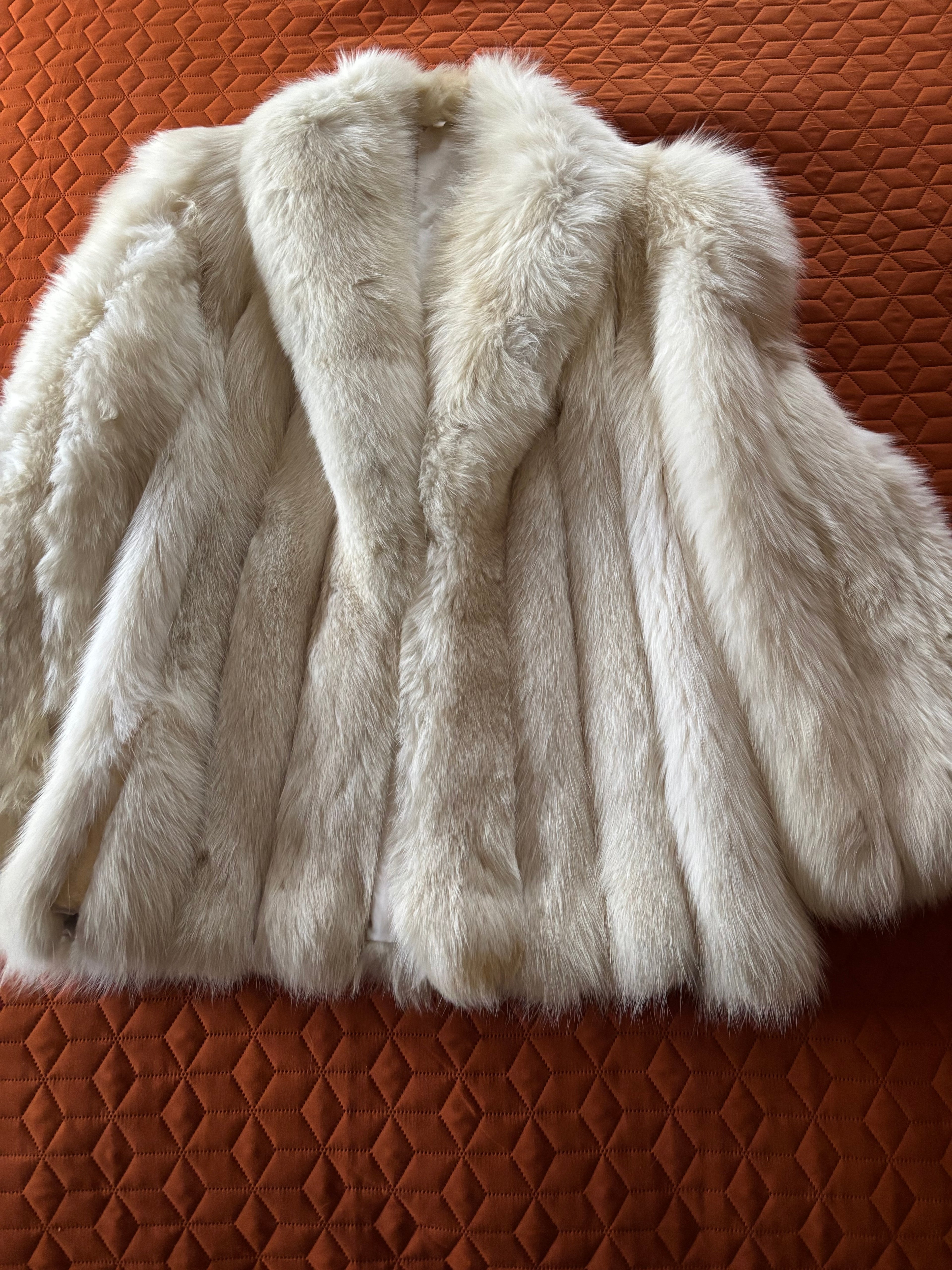 Vintage SAGA Ivory Fox Fur Jacket
