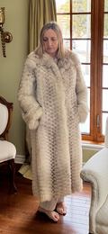 Norwegian White Fox Fur Coat - Full-Length