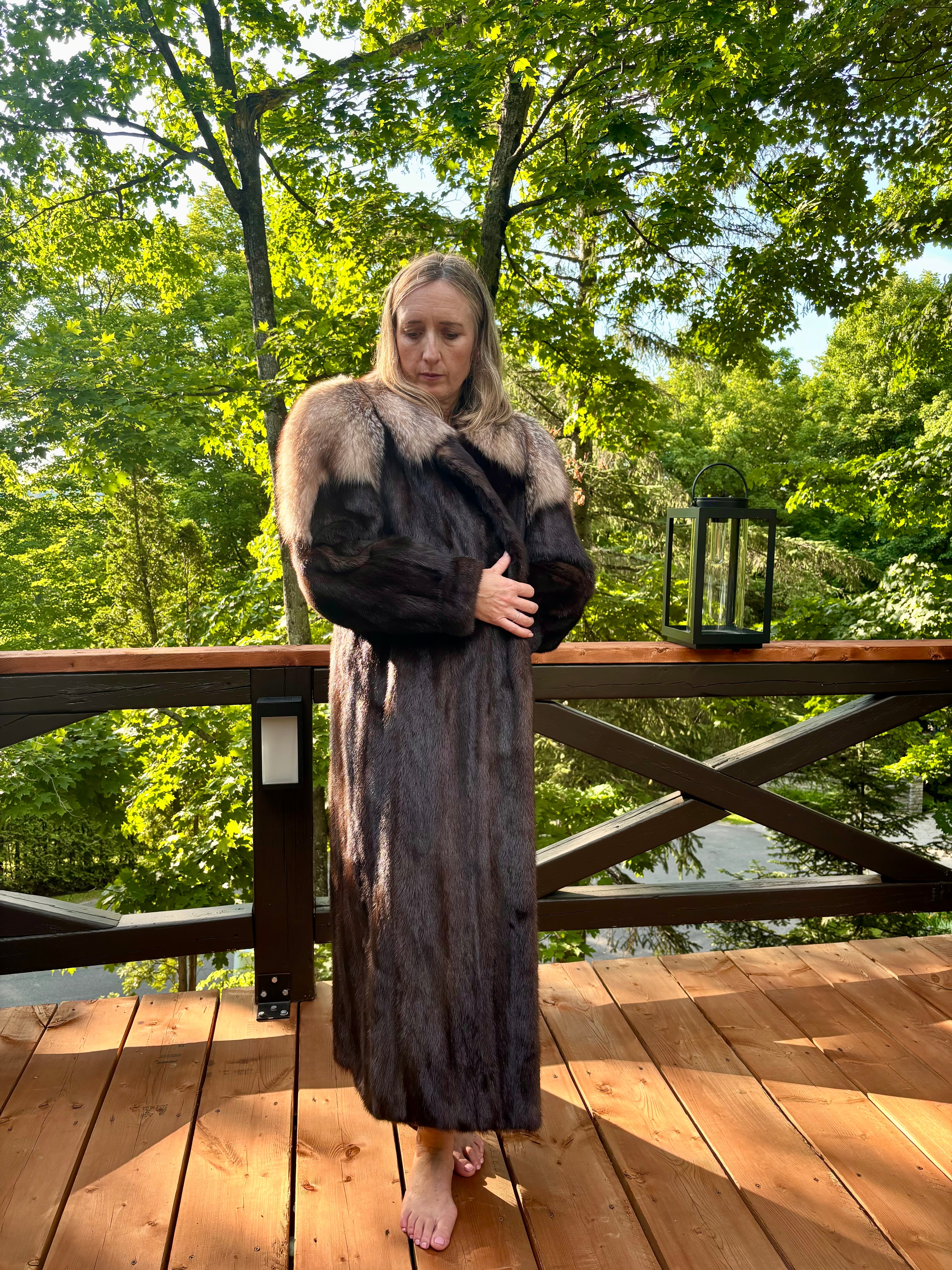 Ranch Mink with Silver Fox Epaulettes