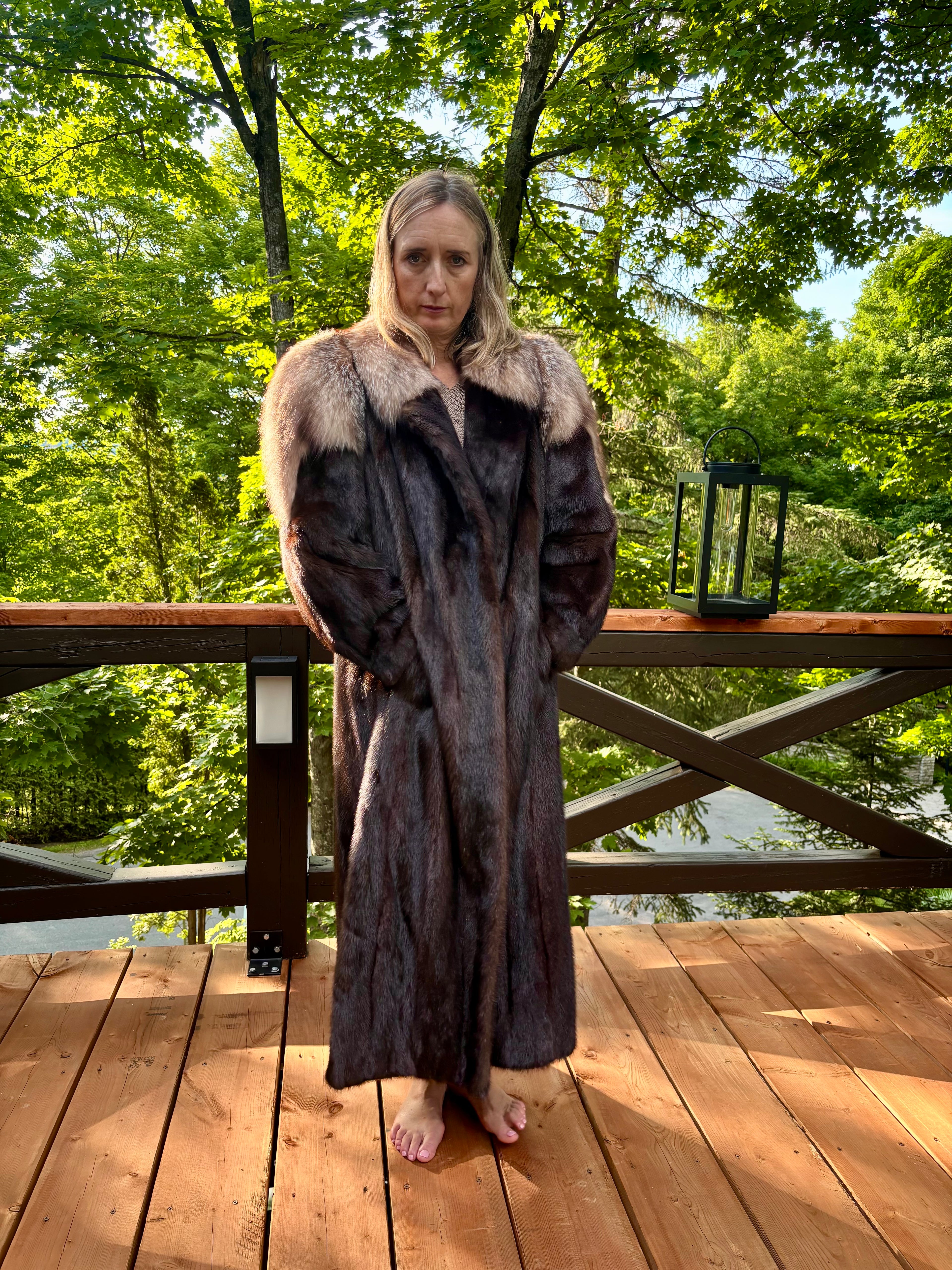 Ranch Mink with Silver Fox Epaulettes