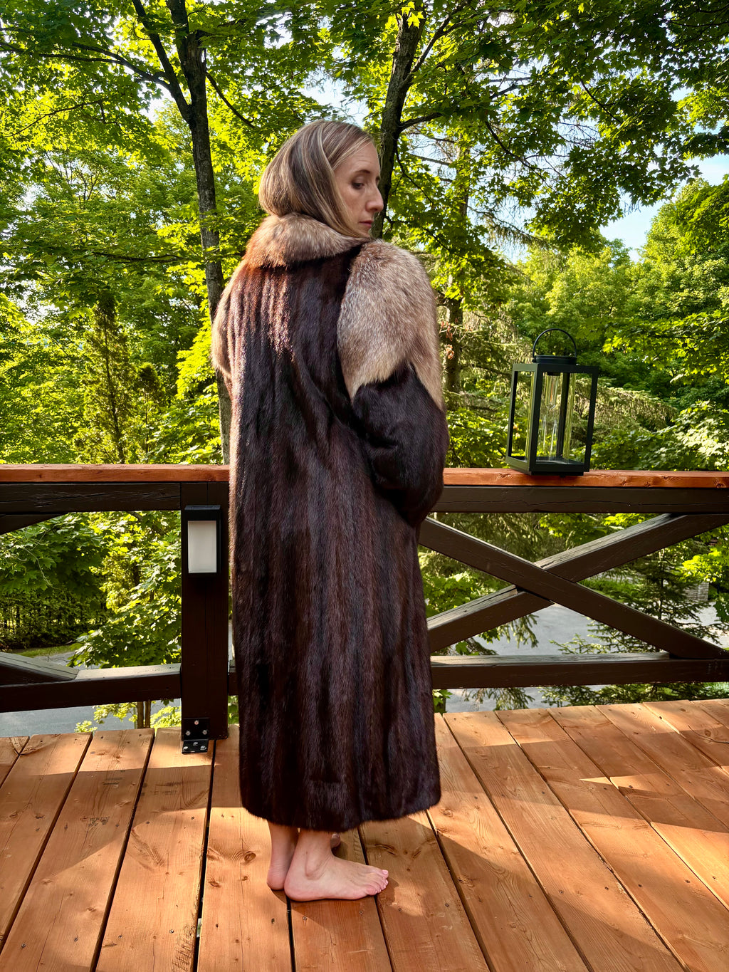 Ranch Mink with Silver Fox Epaulettes