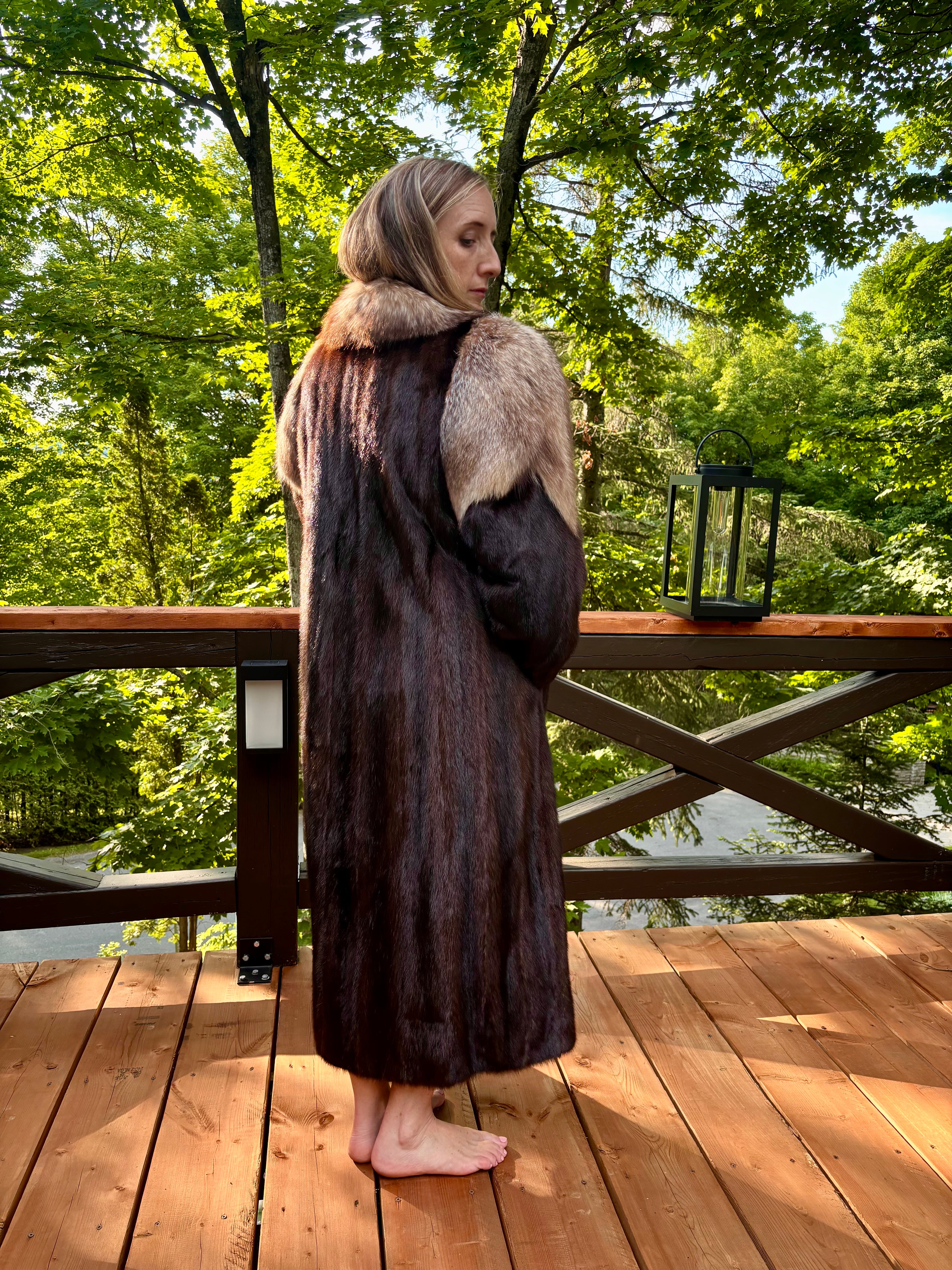Ranch Mink with Silver Fox Epaulettes