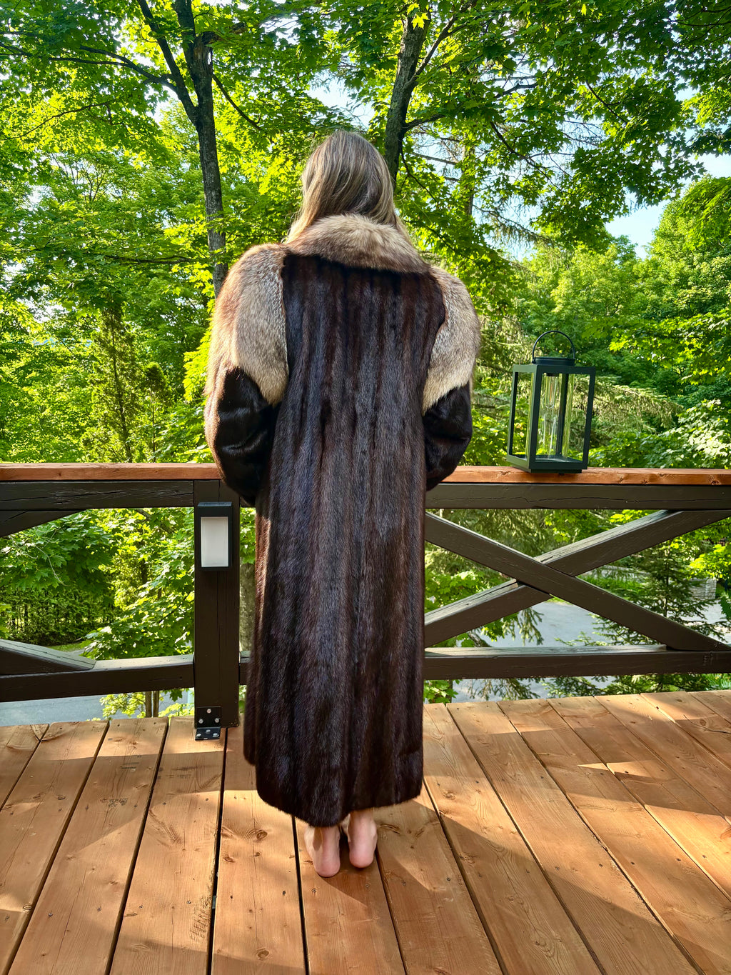 Ranch Mink with Silver Fox Epaulettes