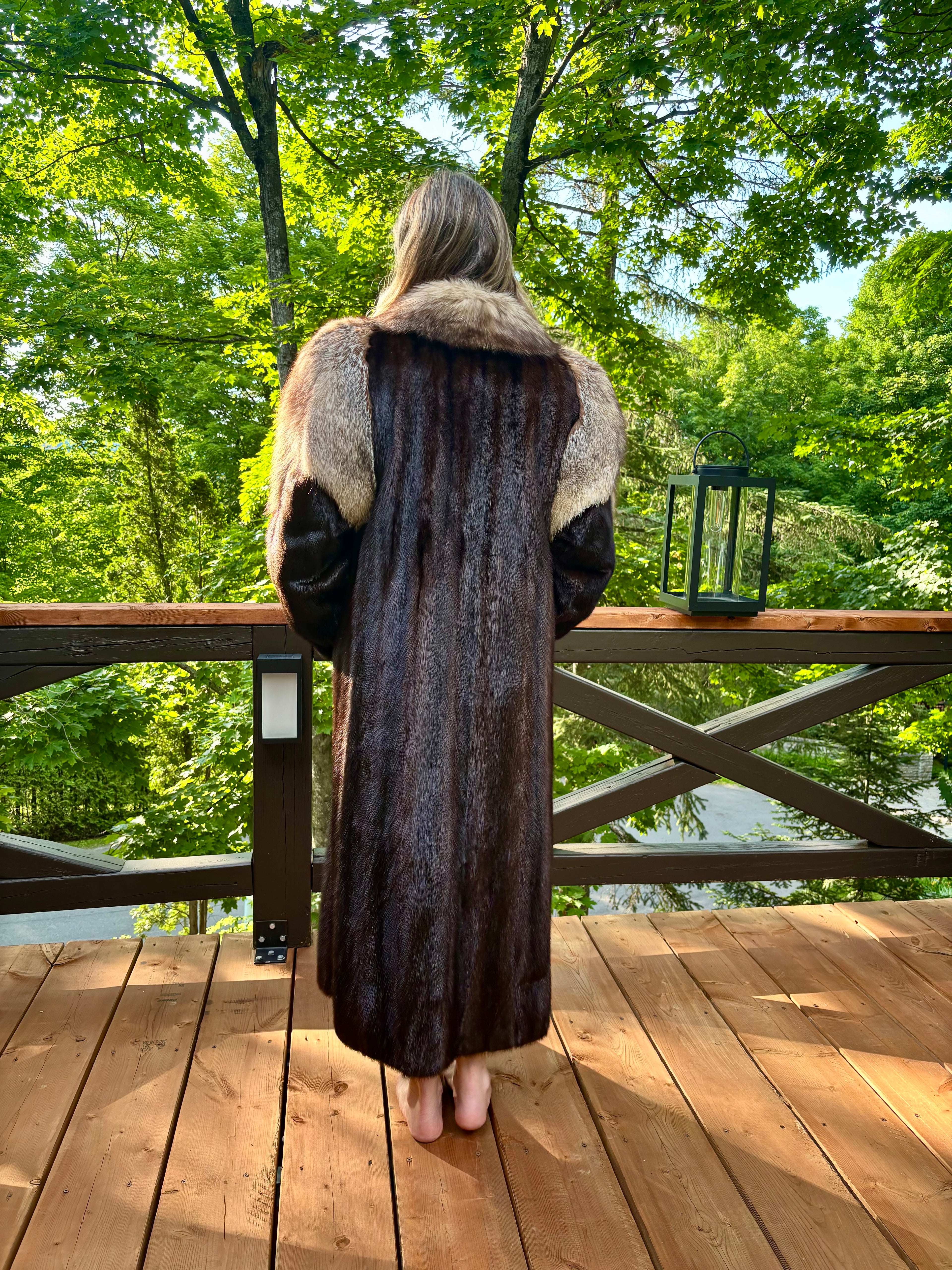 Ranch Mink with Silver Fox Epaulettes