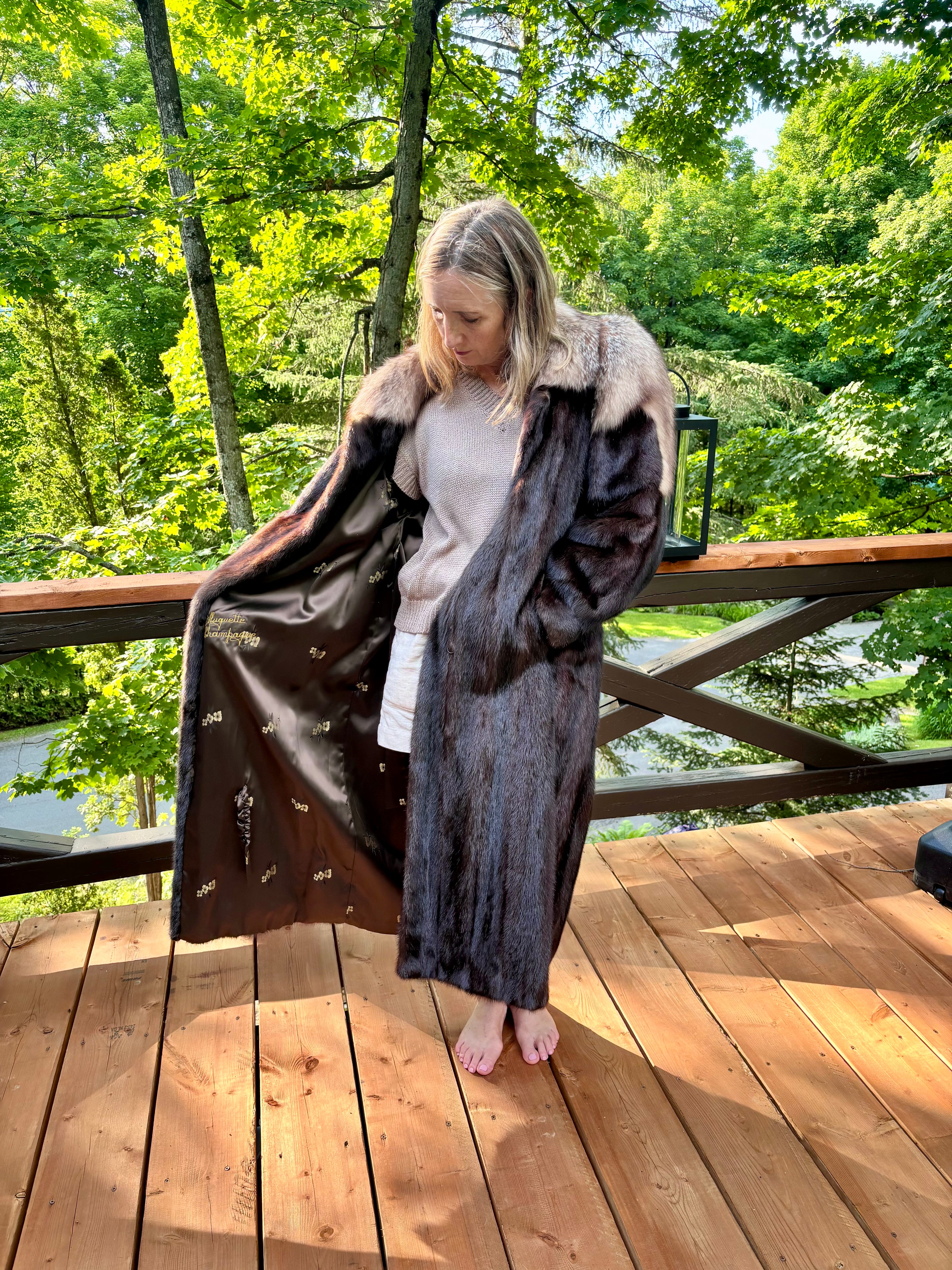 Ranch Mink with Silver Fox Epaulettes