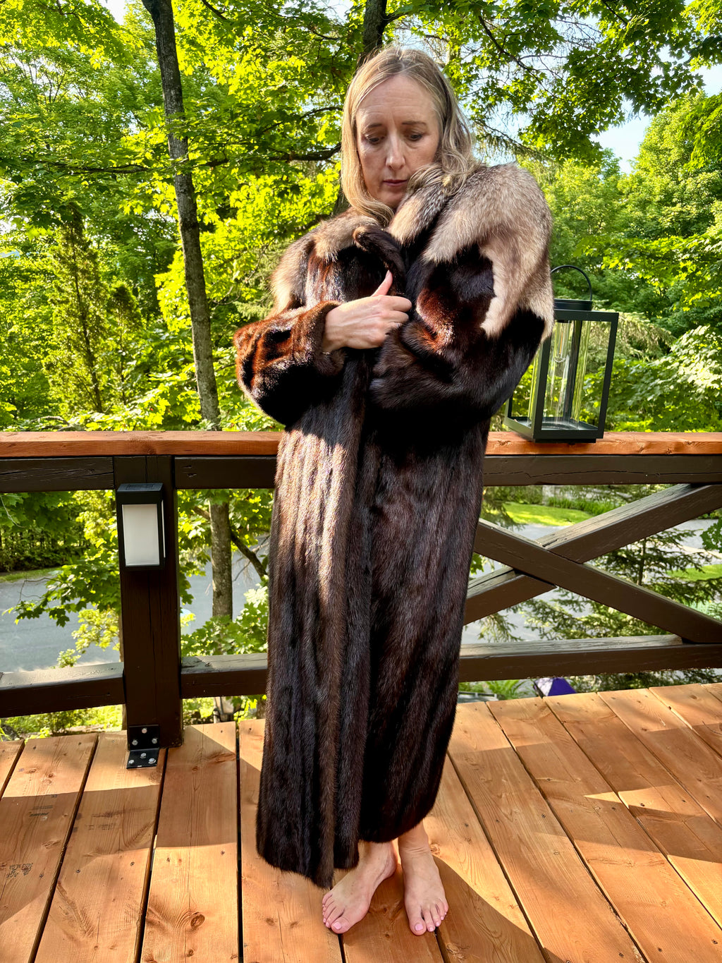Ranch Mink with Silver Fox Epaulettes