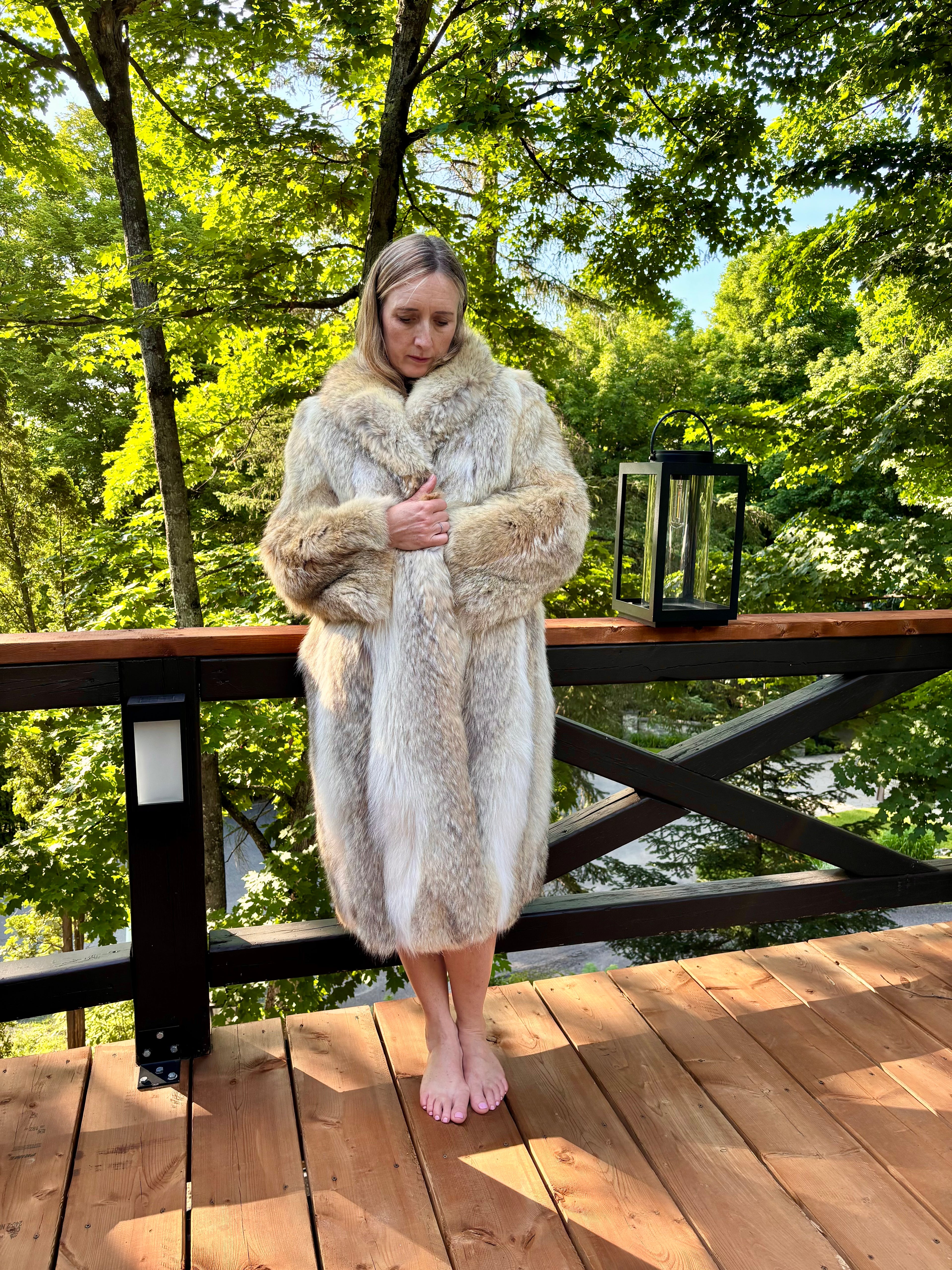 Natural Coyote Fur Coat