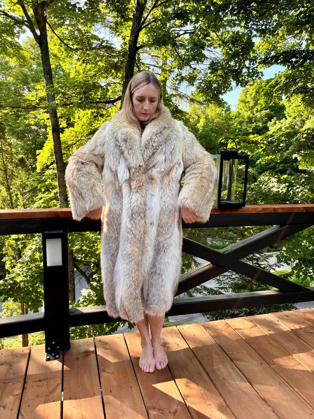 Natural Coyote Fur Coat
