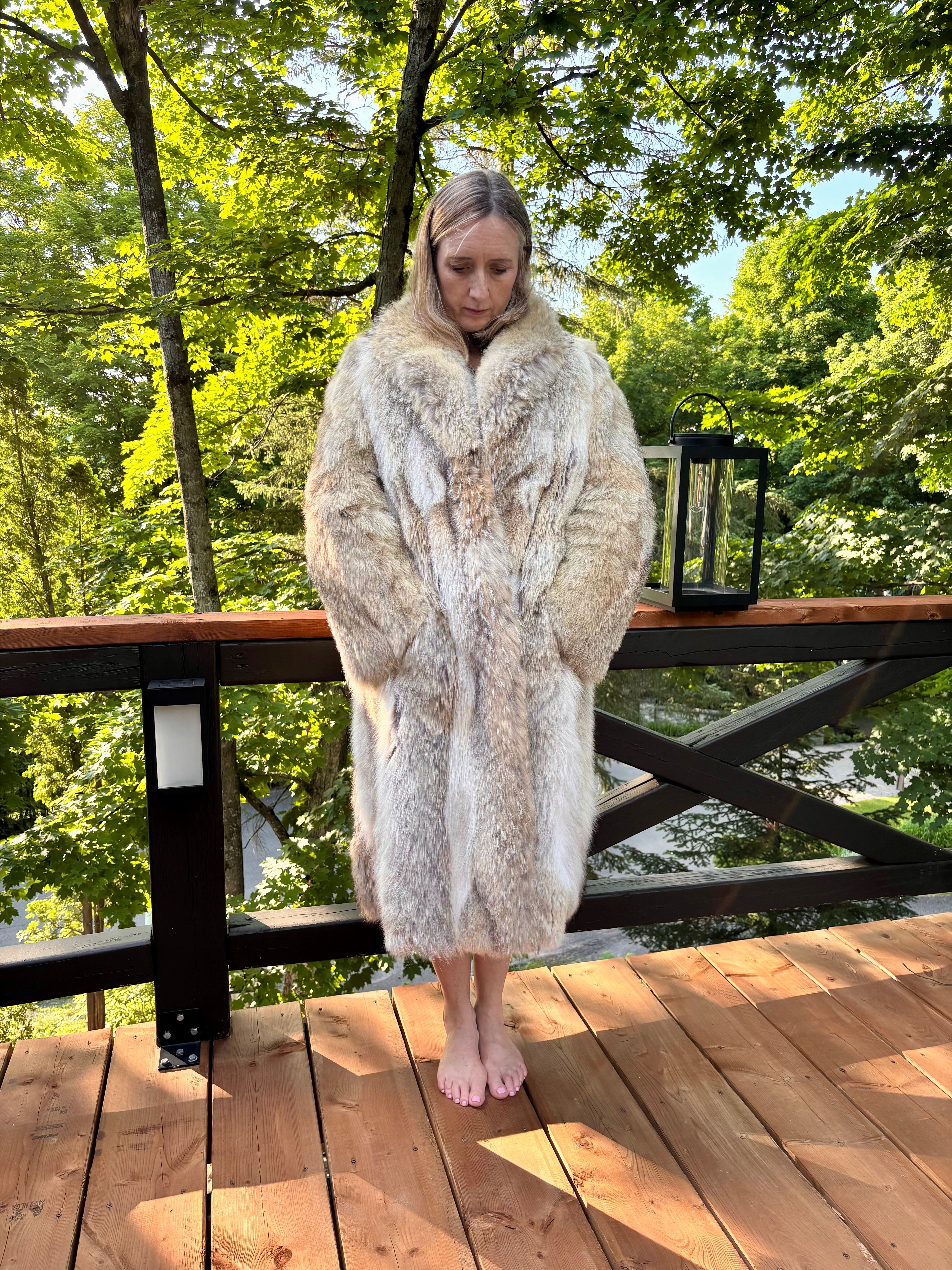 Natural Coyote Fur Coat