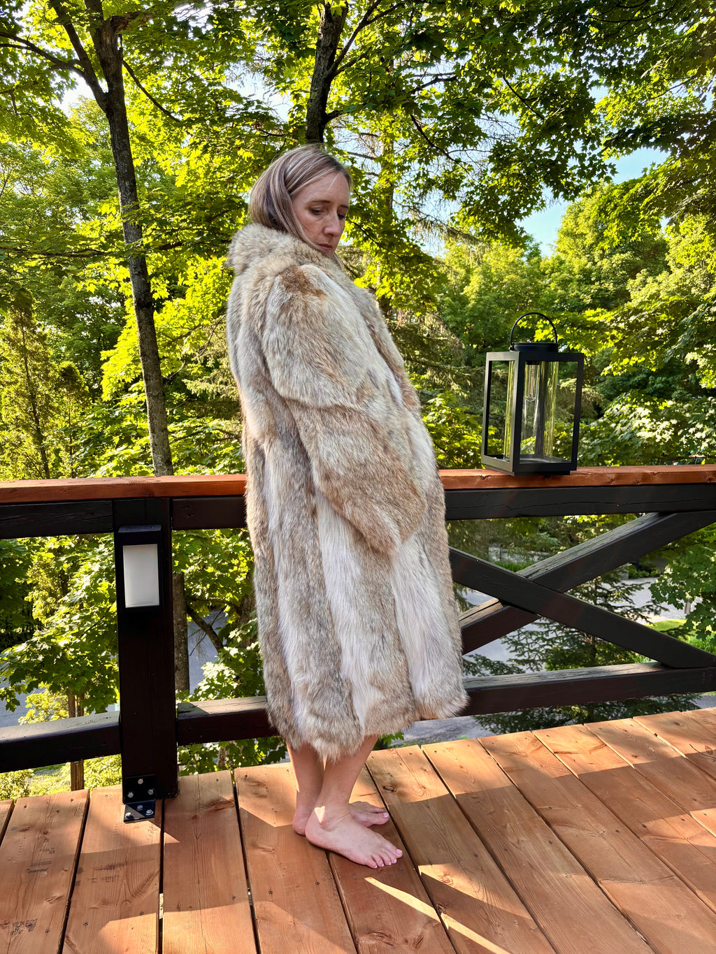 Natural Coyote Fur Coat