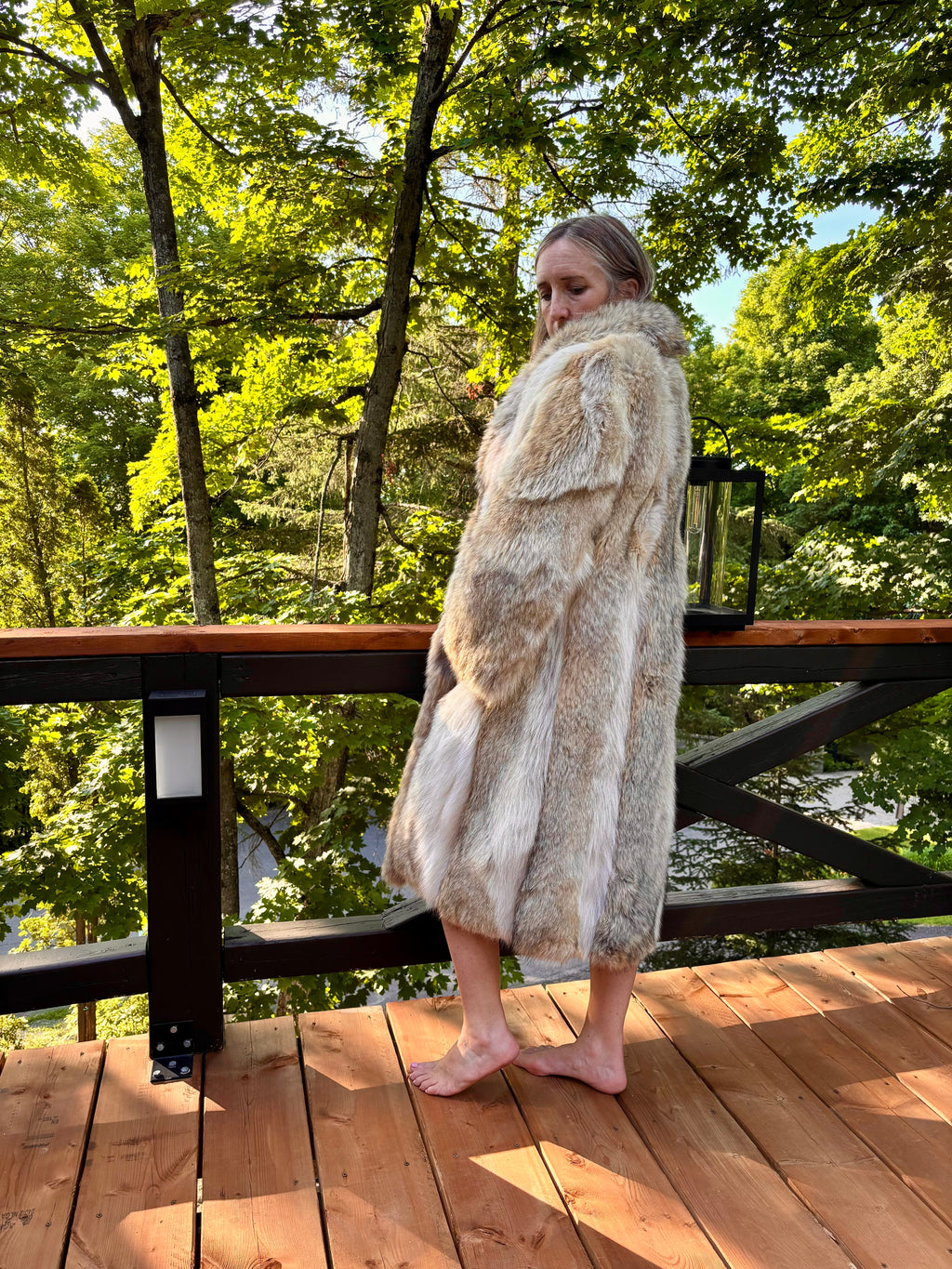 Natural Coyote Fur Coat