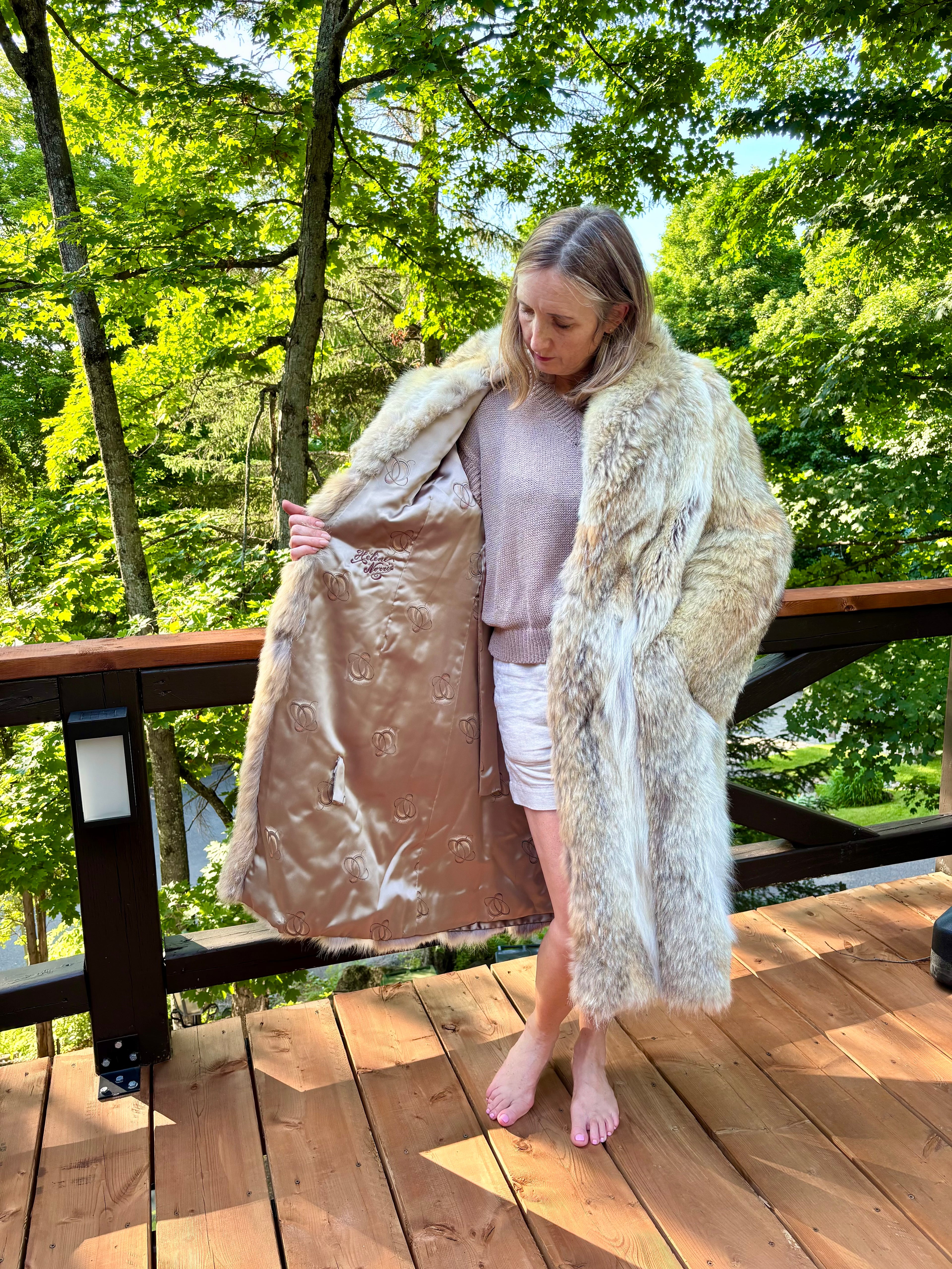 Natural Coyote Fur Coat