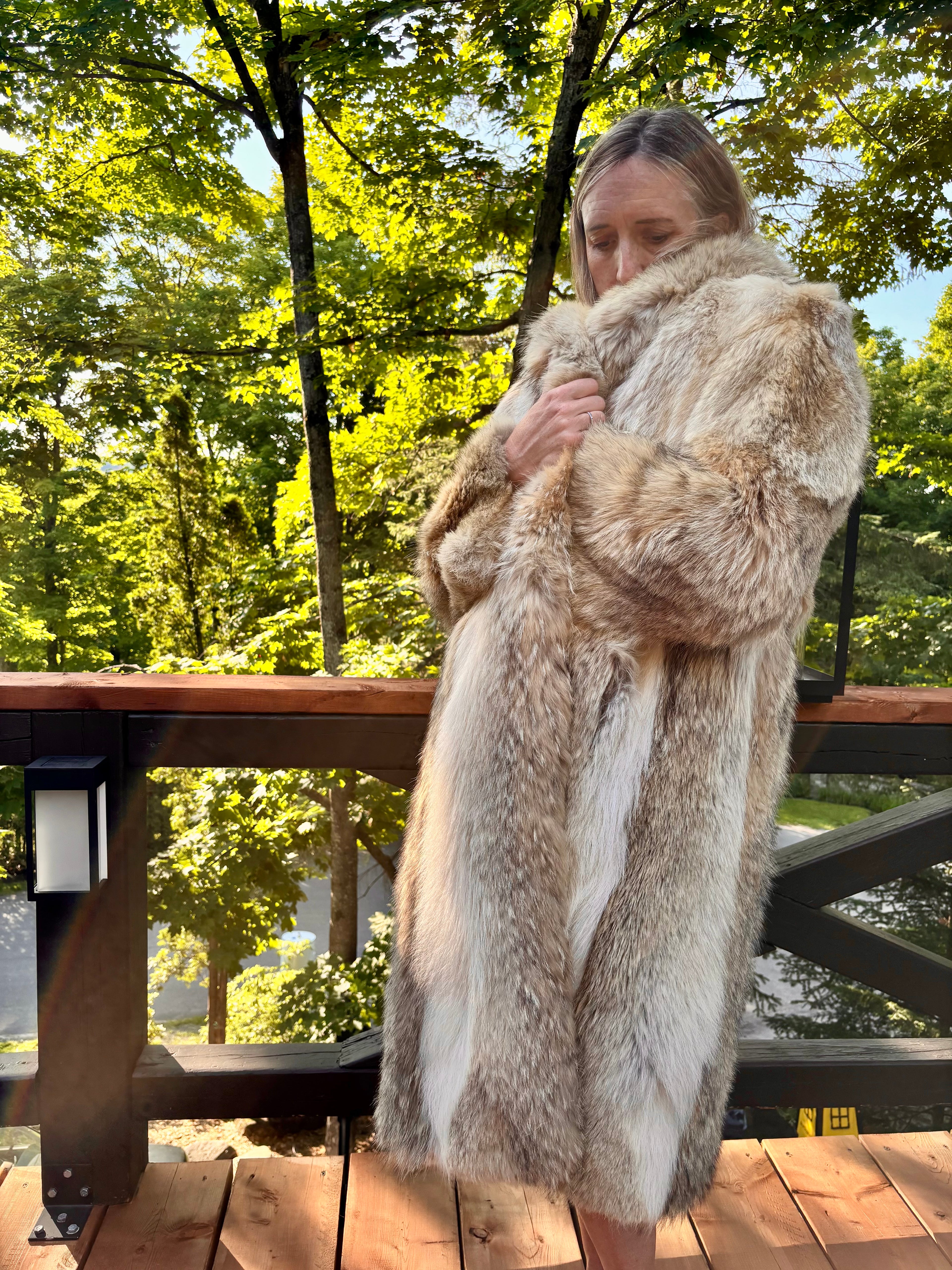 Natural Coyote Fur Coat