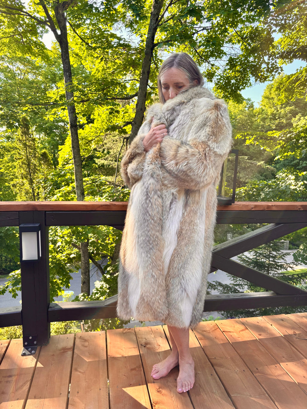 Natural Coyote Fur Coat