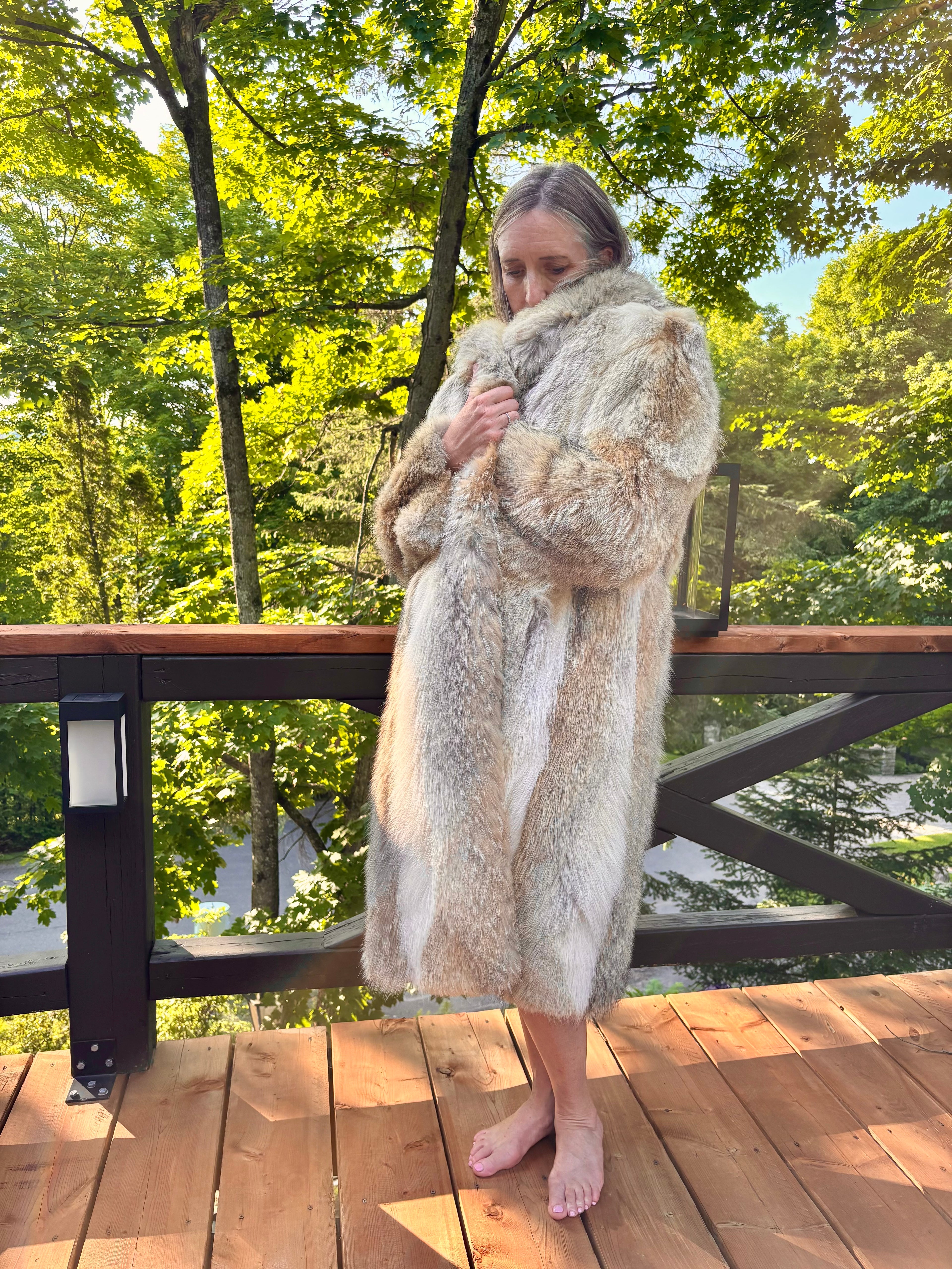 Natural Coyote Fur Coat