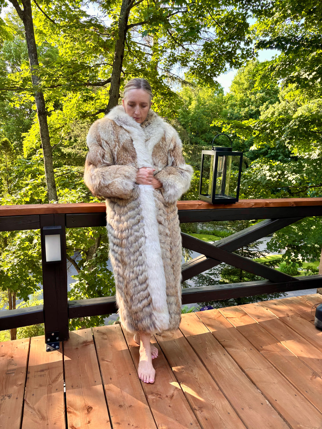 Full-Length Natural Coyote Fur Coat