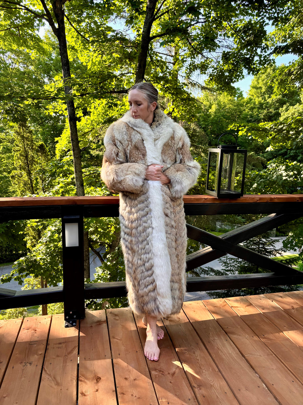 Full-Length Natural Coyote Fur Coat