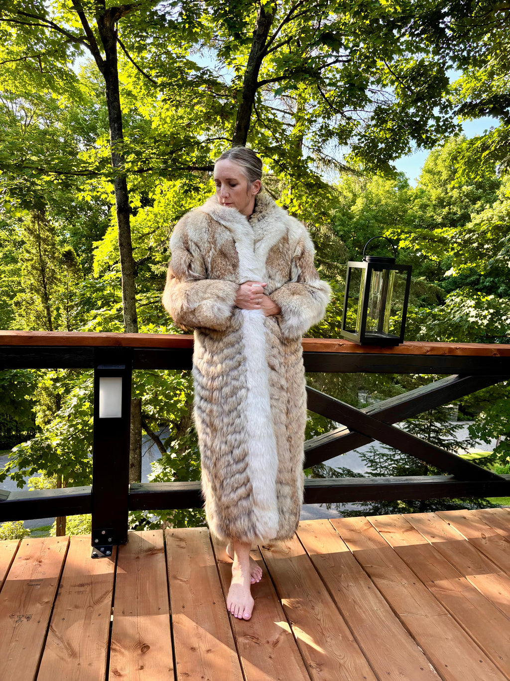 Full-Length Natural Coyote Fur Coat