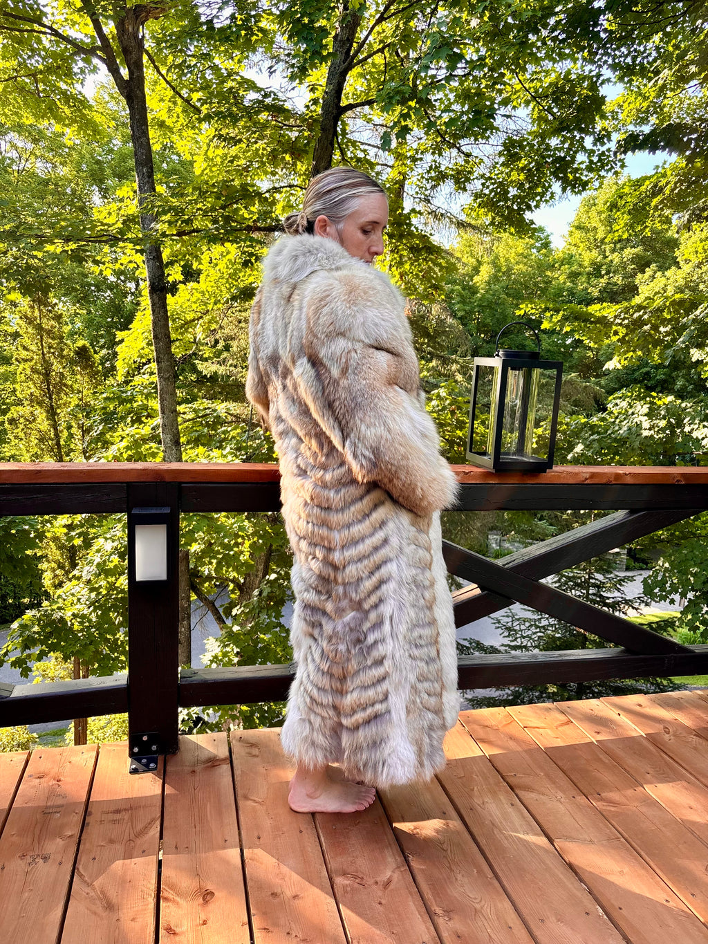 Full-Length Natural Coyote Fur Coat