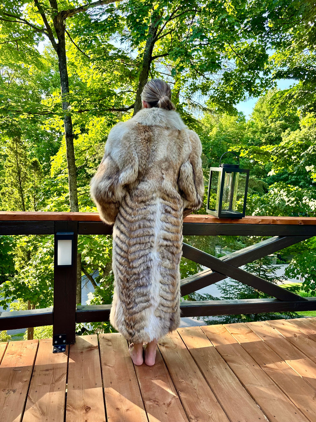 Full-Length Natural Coyote Fur Coat