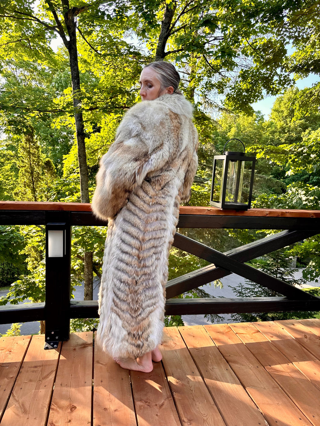 Full-Length Natural Coyote Fur Coat